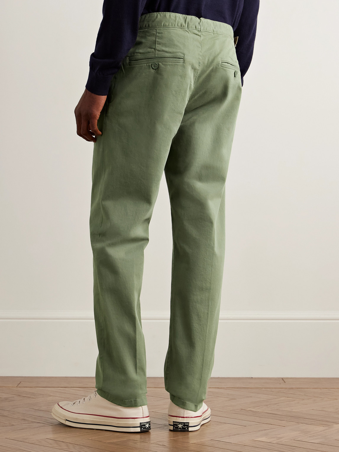  Orlebar Brown - Fallon Slim-fit Straight-leg Organic Cotton-blend Twill Trousers - Men - Green - Uk/us 30 