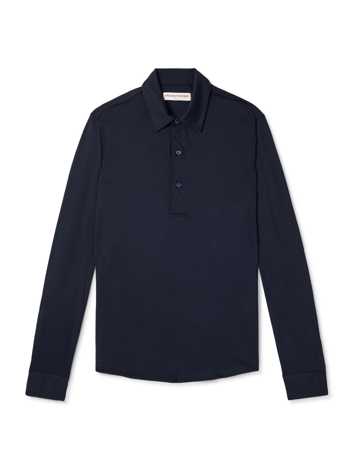 Orlebar Brown Sebastian Slim-fit Merino Wool-jersey Polo Shirt In Blue