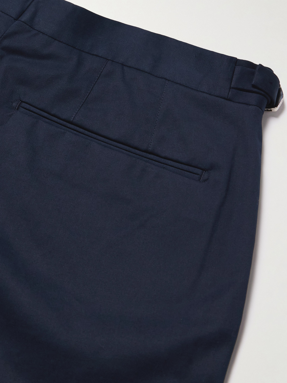 Orlebar Brown Brandon Slim-fit Tapered Stretch Cotton And Cashmere-blend Twill Trousers In Blue