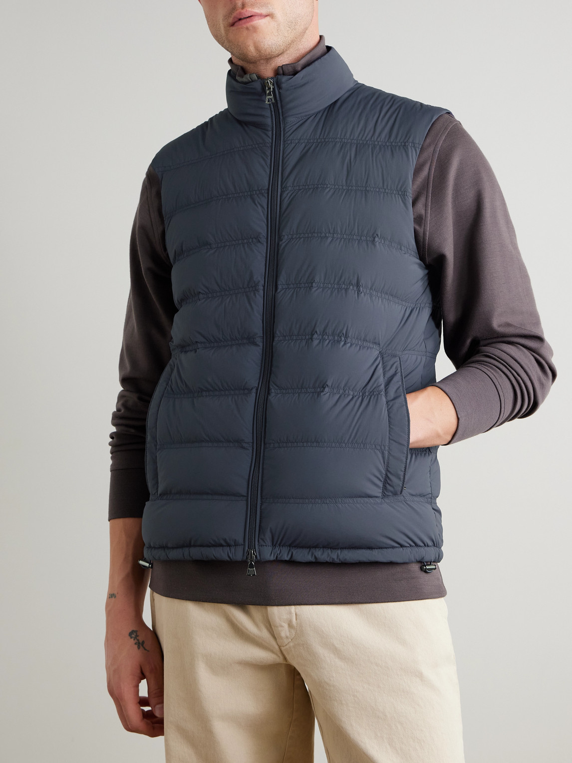 Orlebar Brown Hopper Slim-fit Quilted Stretch-shell Down Gilet In Blue