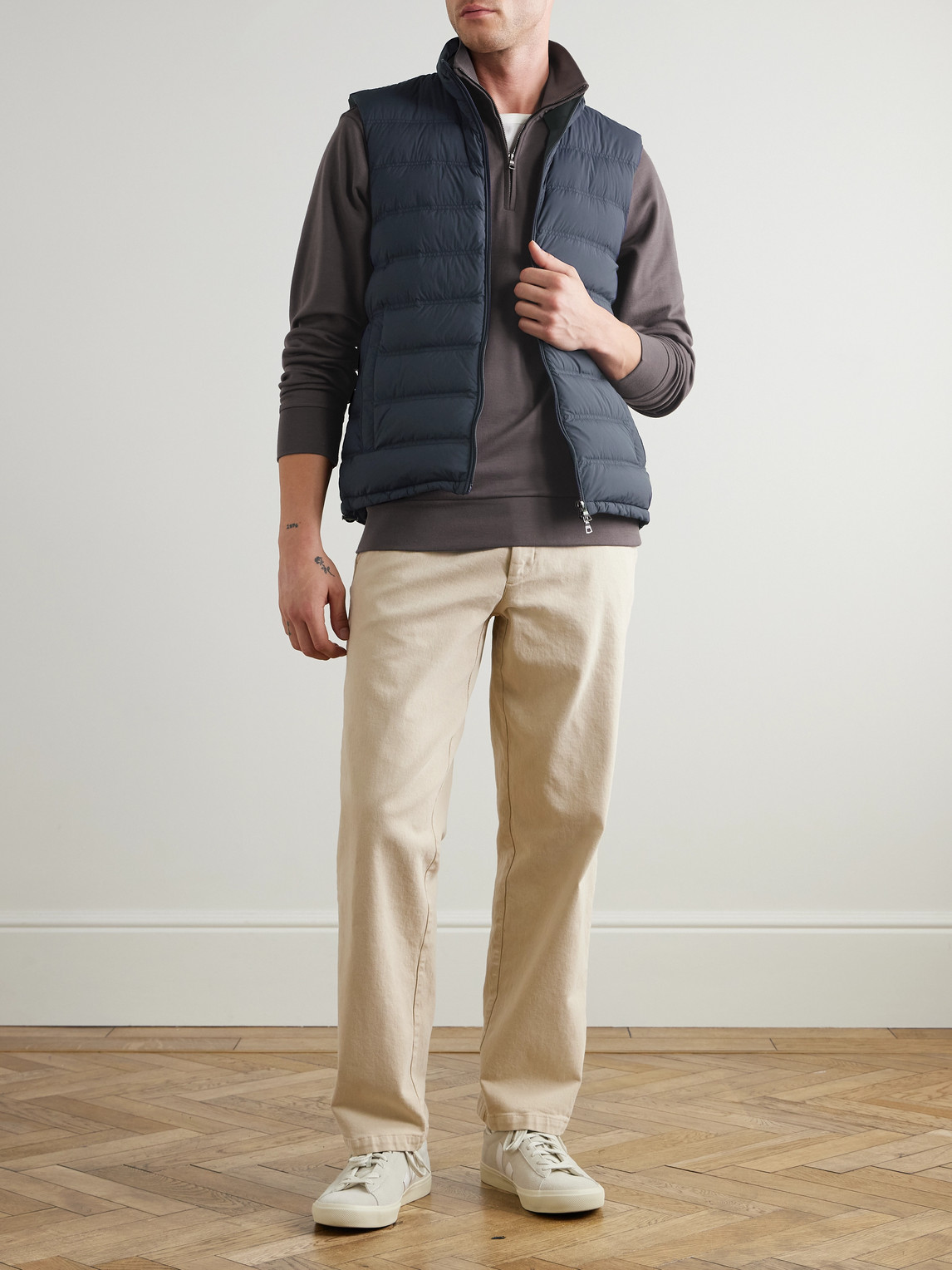 Orlebar Brown Hopper Slim-fit Quilted Stretch-shell Down Gilet In Blue