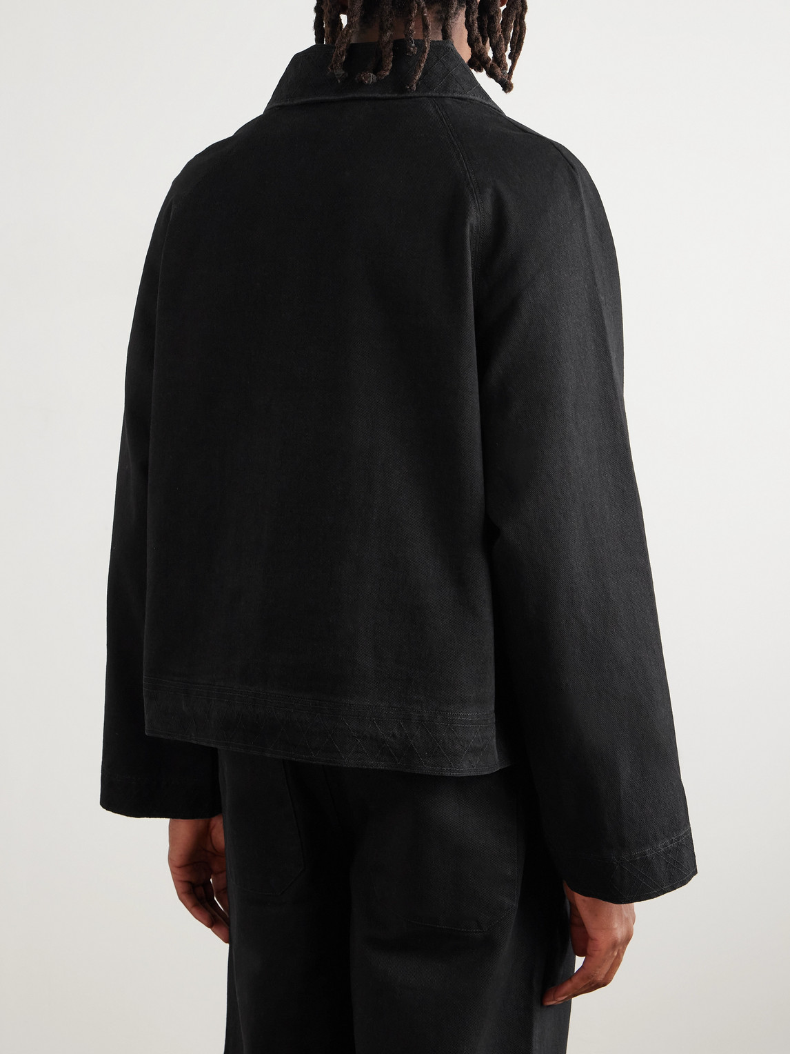 Bode Logo-embroidered Denim Jacket In Black