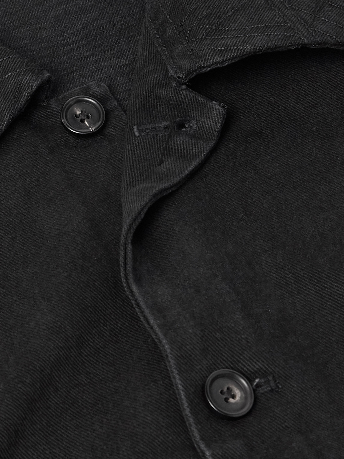 Bode Logo-embroidered Denim Jacket In Black