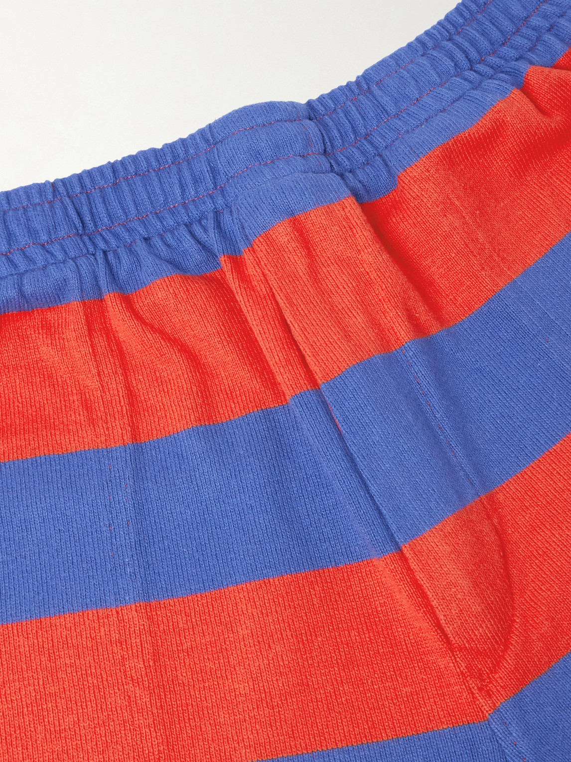 Bode Clubhouse Wide-leg Logo-embroidered Striped Cotton-jersey Shorts In Multi