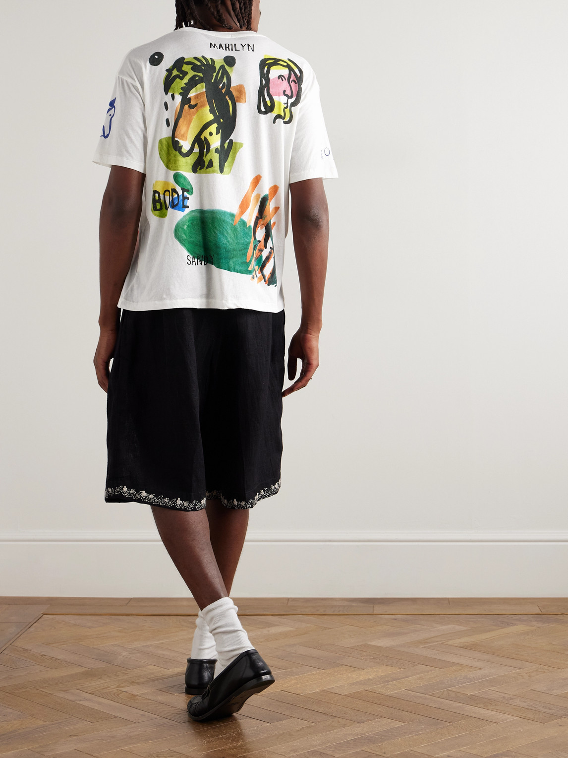 Bode Collage Printed Cotton-jersey T-shirt In White