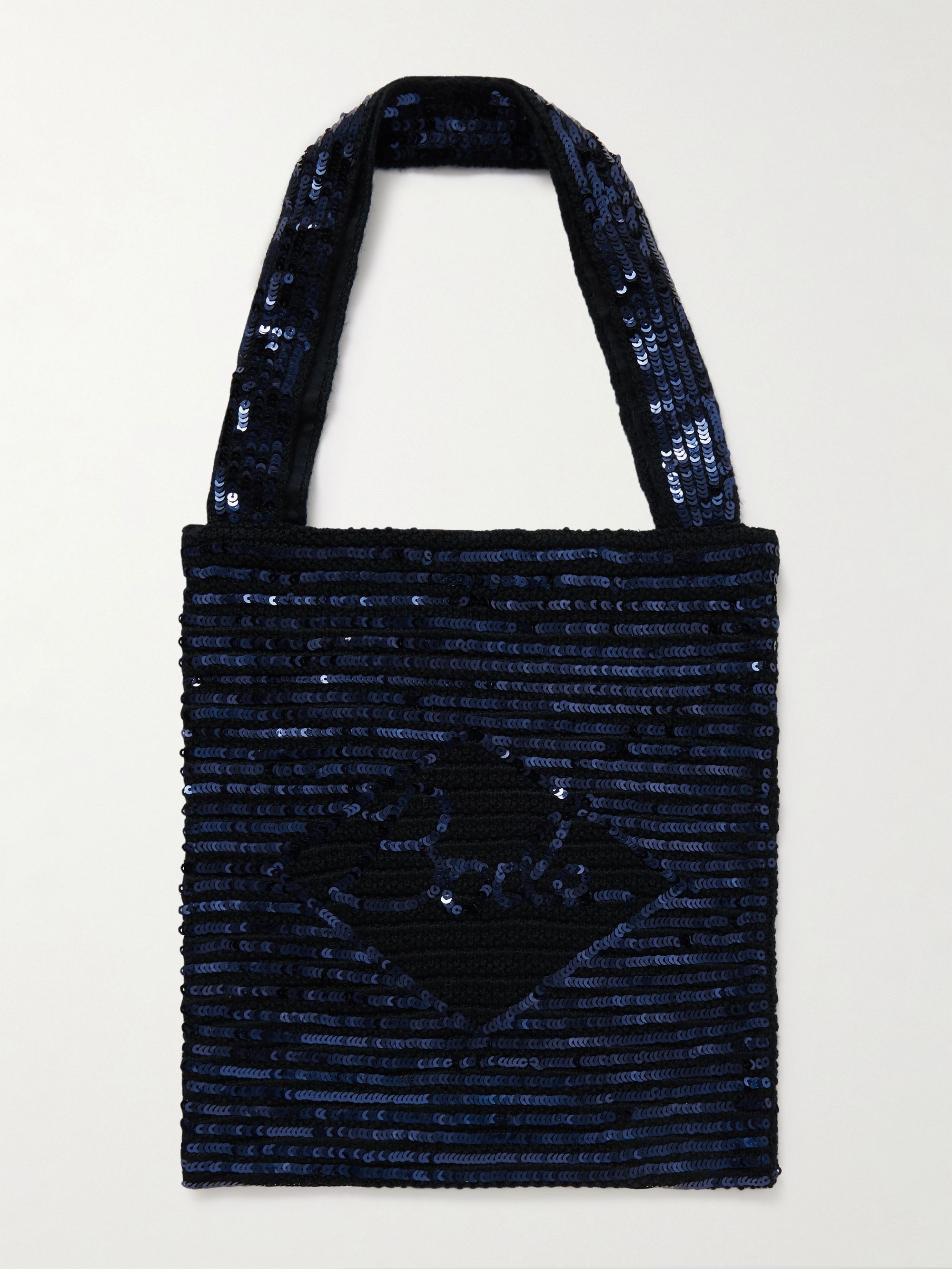 Spotlight Sequin-Embellished Wool Tote - black - One Size