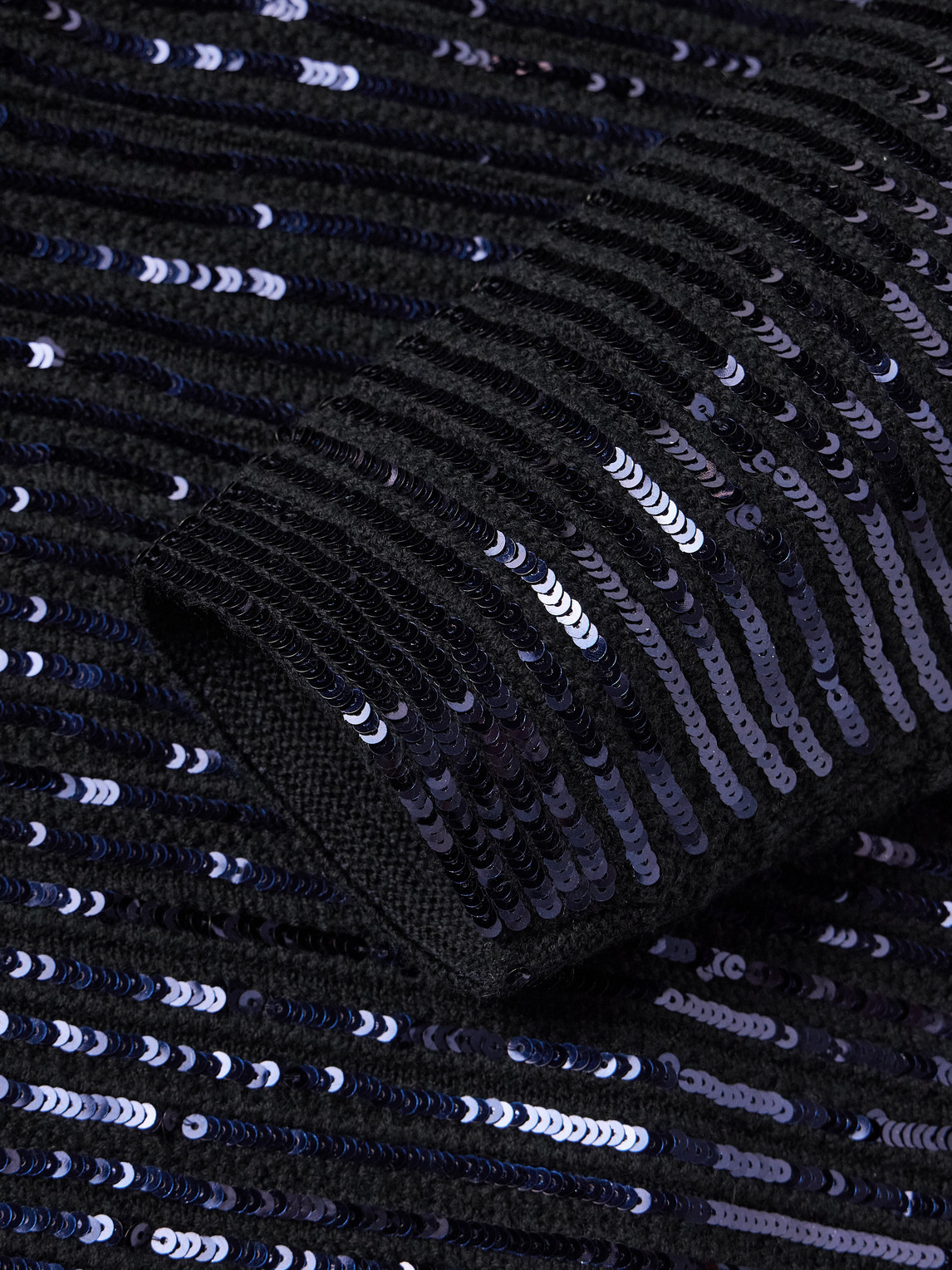 Bode Spotlight Sequinned Virgin Wool Cardigan In Blue