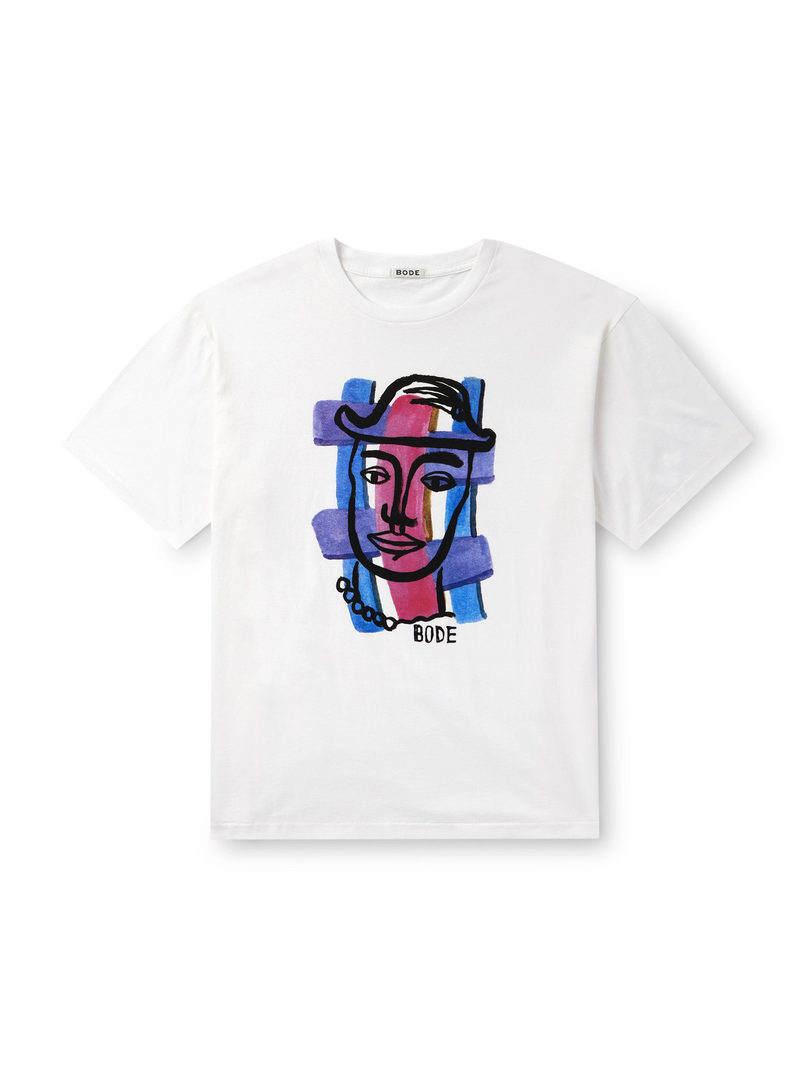 Bode Chapeau Printed Cotton-jersey T-shirt In White