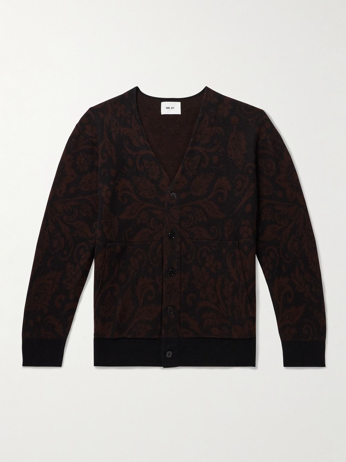 NN07 – Michael 60017 Jacquard-Knit Wool Cardigan