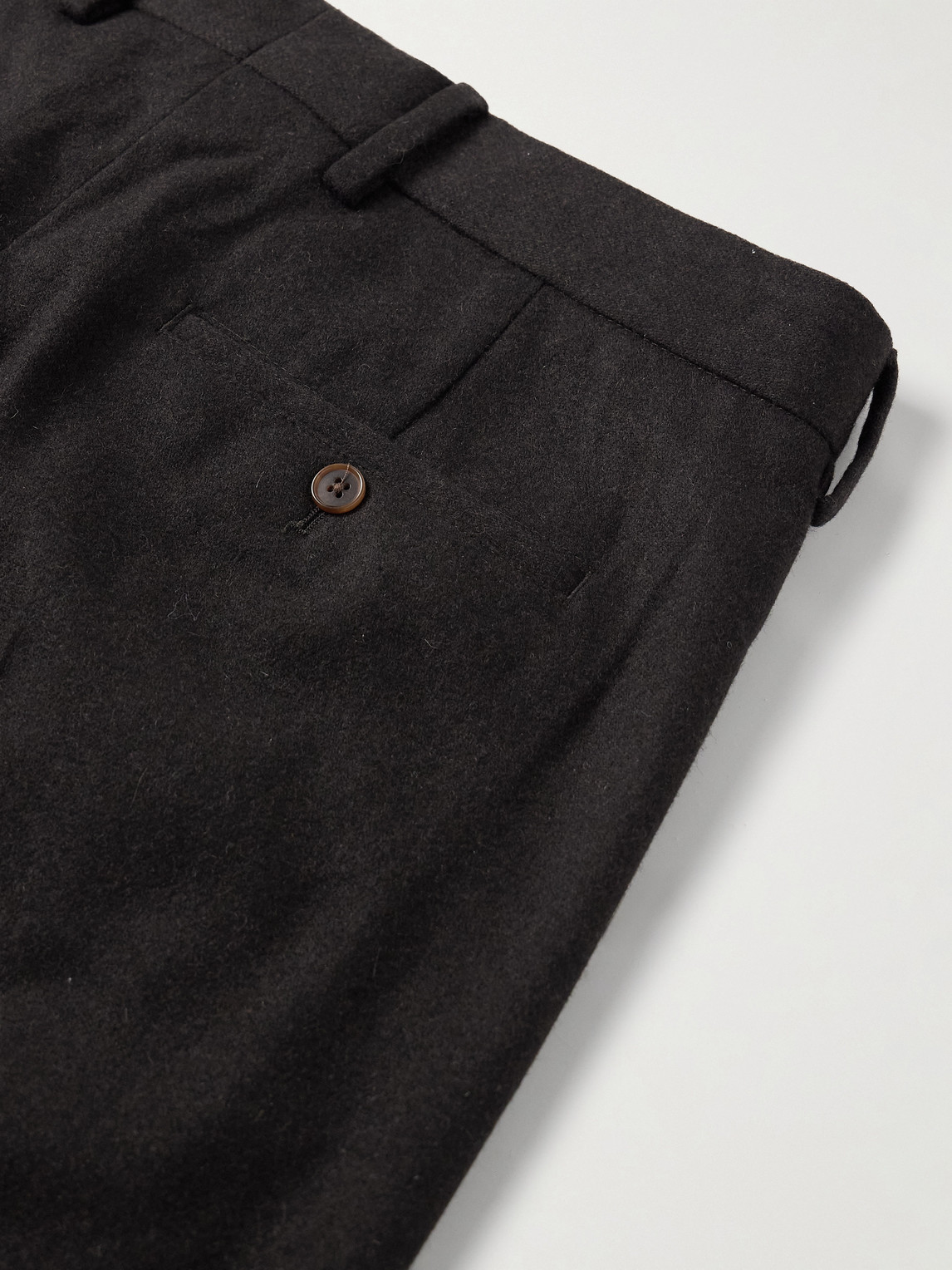 Nn07 Bill 1630 Tapered Pleated Recycled Wool-blend Trousers In Black