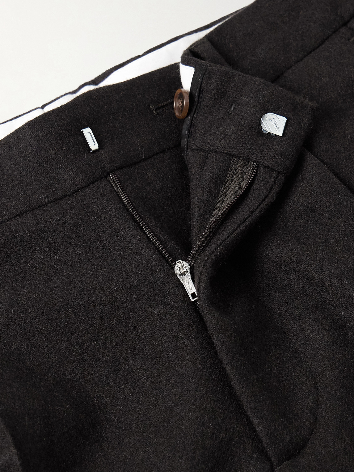 Nn07 Bill 1630 Tapered Pleated Recycled Wool-blend Trousers In Black