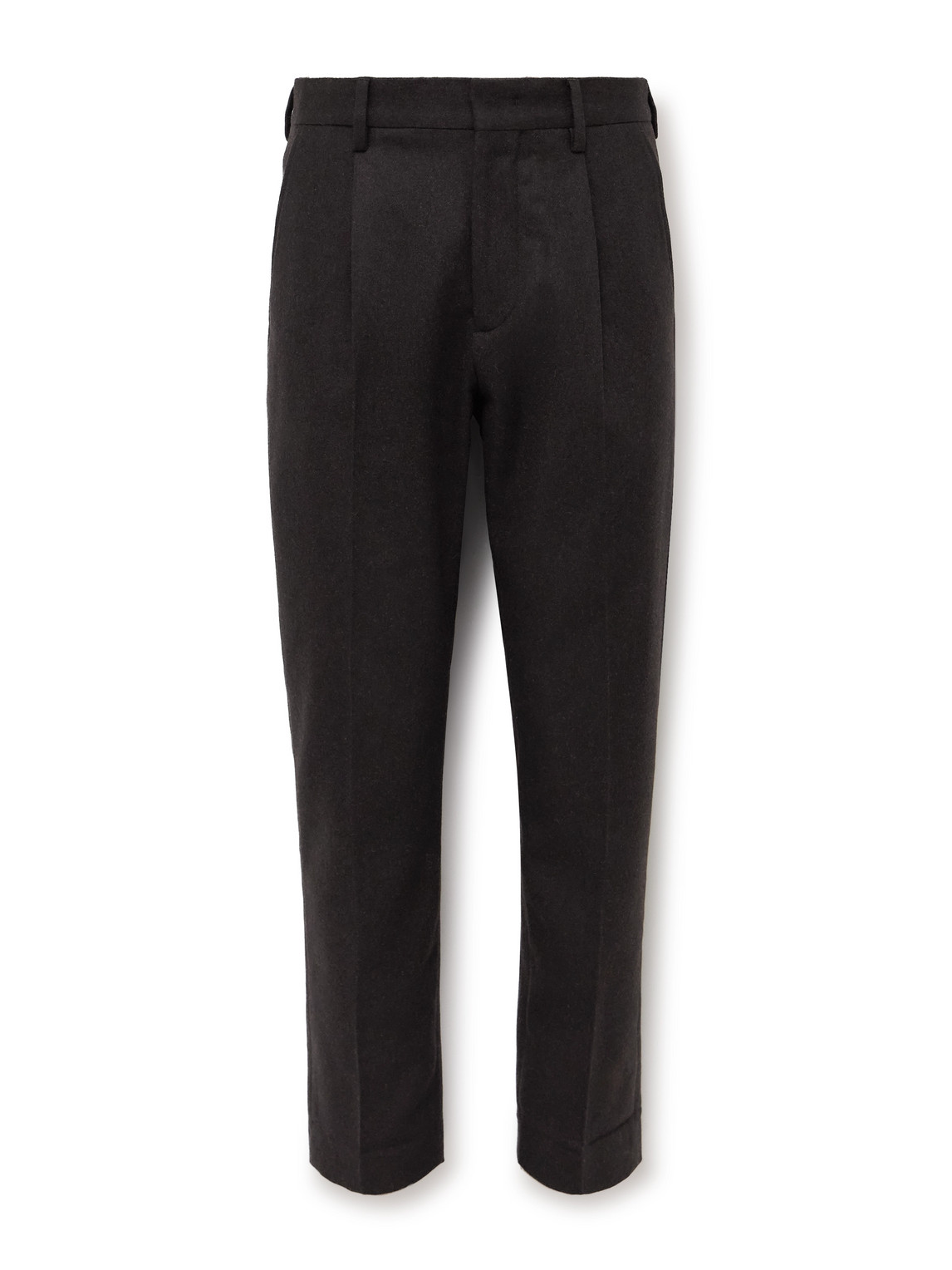 Nn07 Bill 1630 Tapered Pleated Recycled Wool-blend Trousers In Black