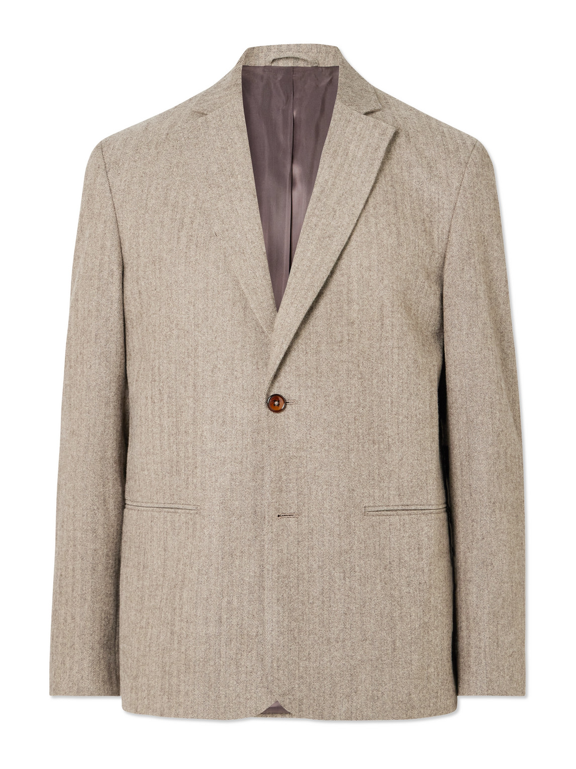 Nn07 Timo 10001 Herringbone Wool And Organic Cotton-blend Blazer In Neutral
