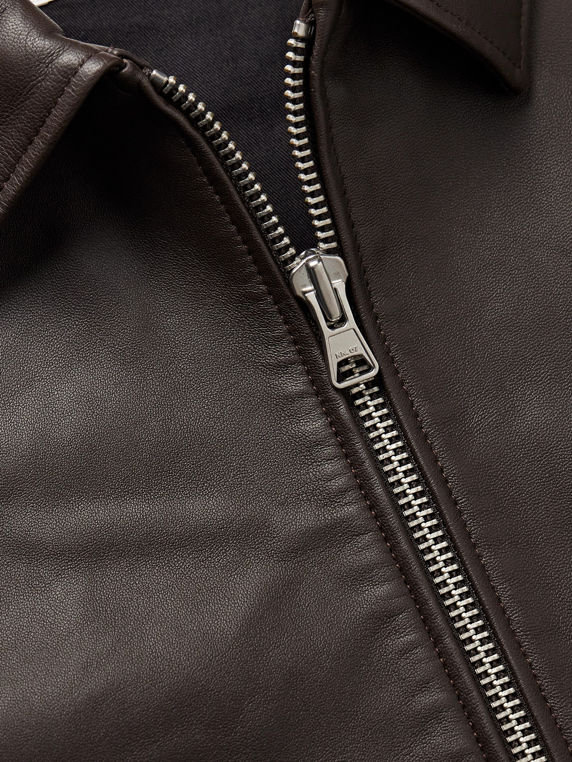 Nn07 Petrus Leather Bomber Jacket In Brown