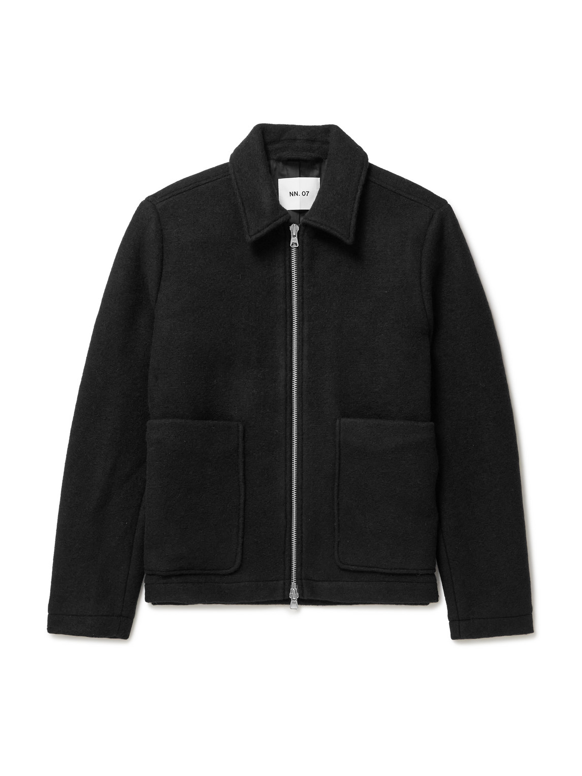 Nn07 Gael 8267 Brushed Wool-blend Jacket In Black
