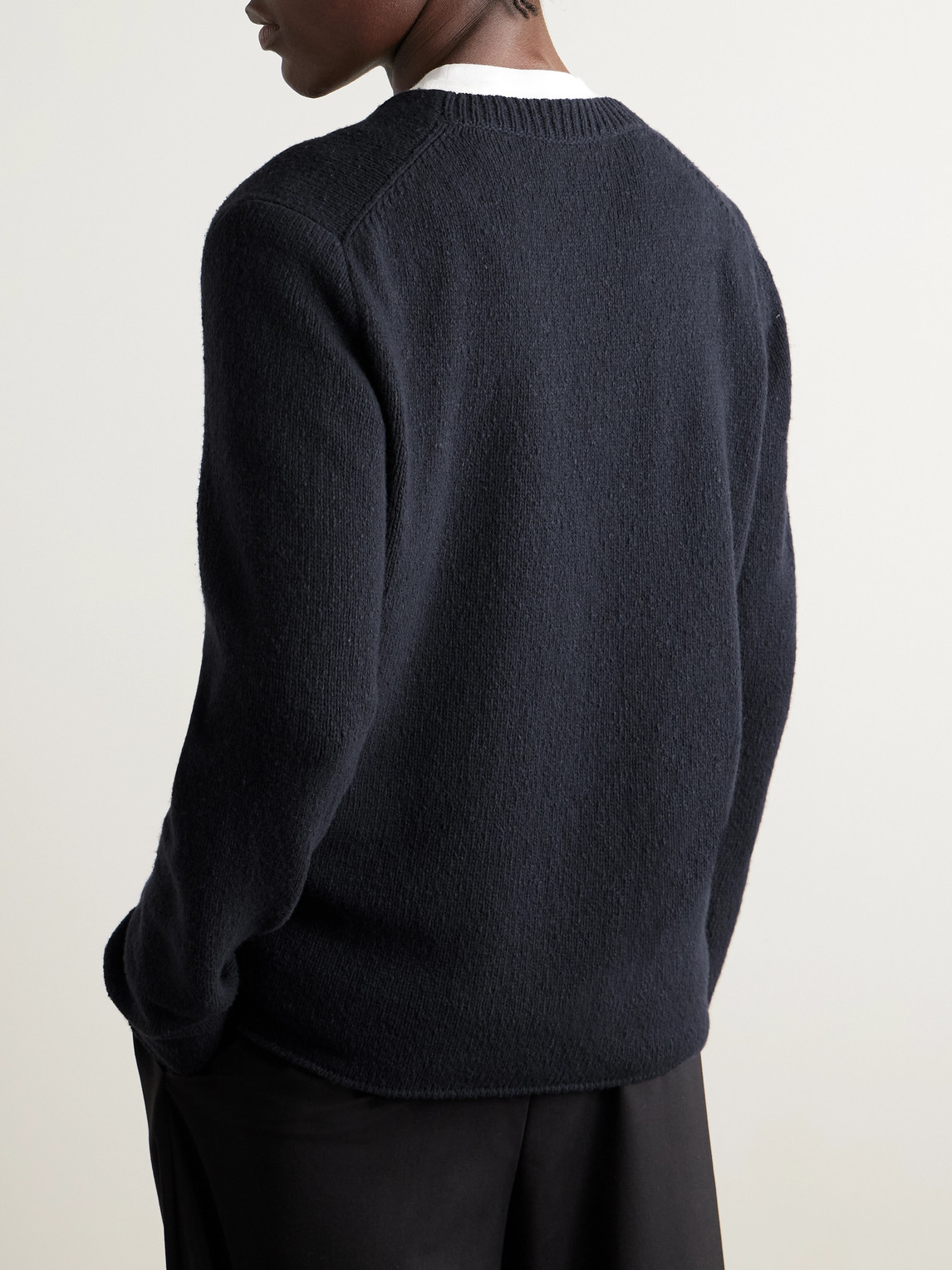 The Row Nikola Wool Sweater In Black