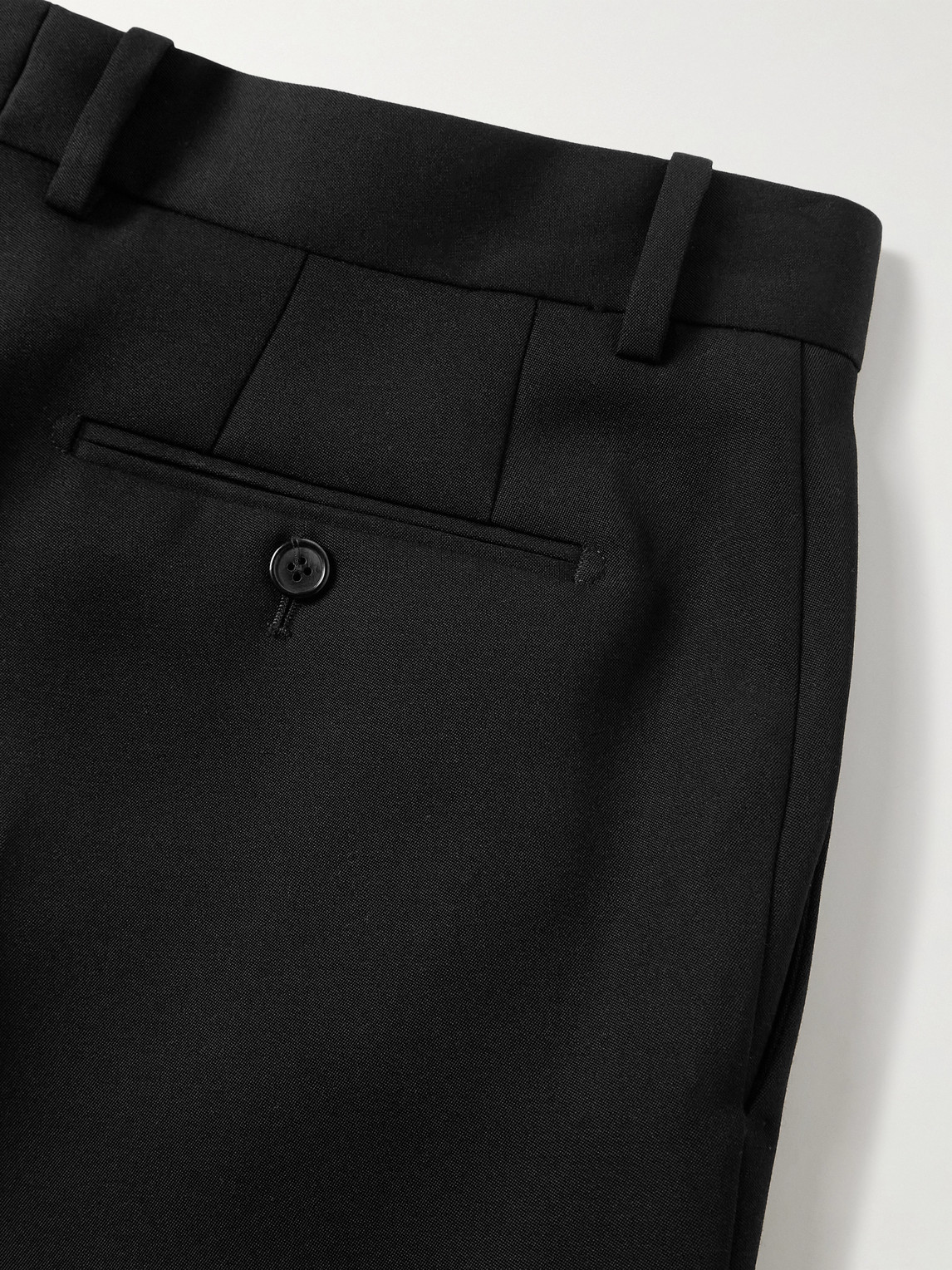 The Row Zuma Slim-fit Cropped Cotton And Cashmere-blend Gabardine Trousers In Black