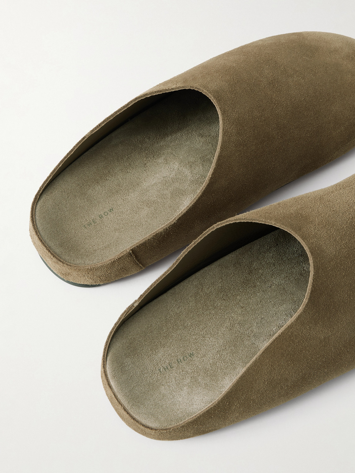 The Row Hudson Suede Slippers In Multi