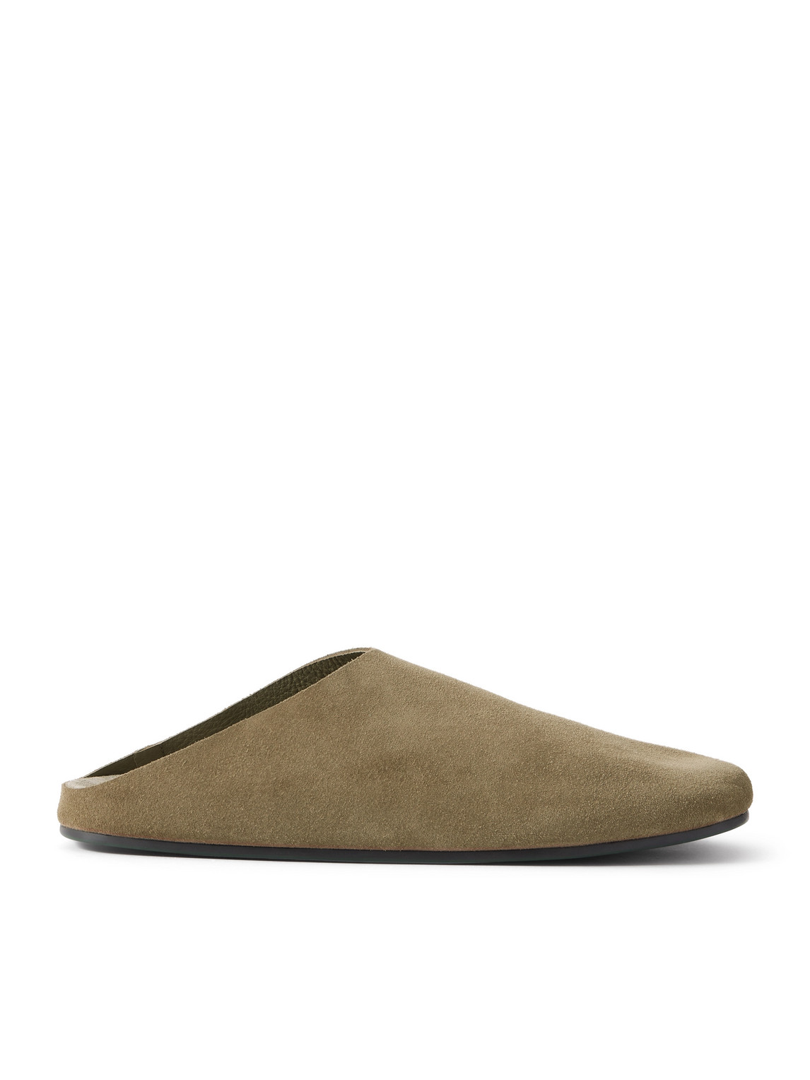 The Row Hudson Suede Slippers In Multi