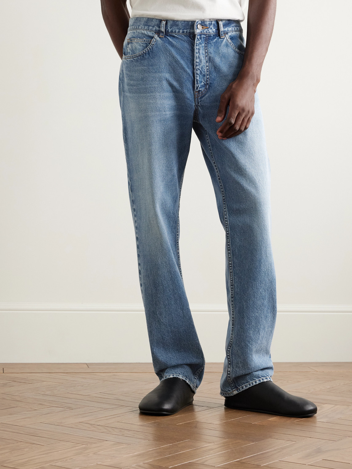 The Row Fred Straight-leg Jeans In Blue