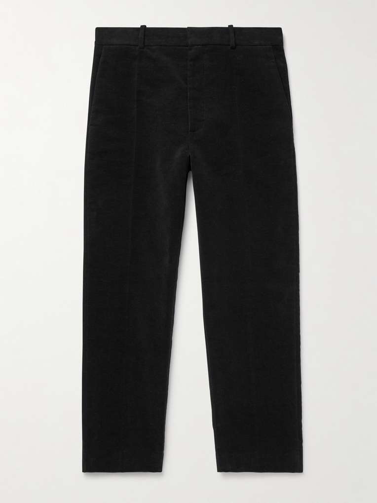 The Row — Zuma Slim-Fit Cropped Cotton-Moleskin Trousers