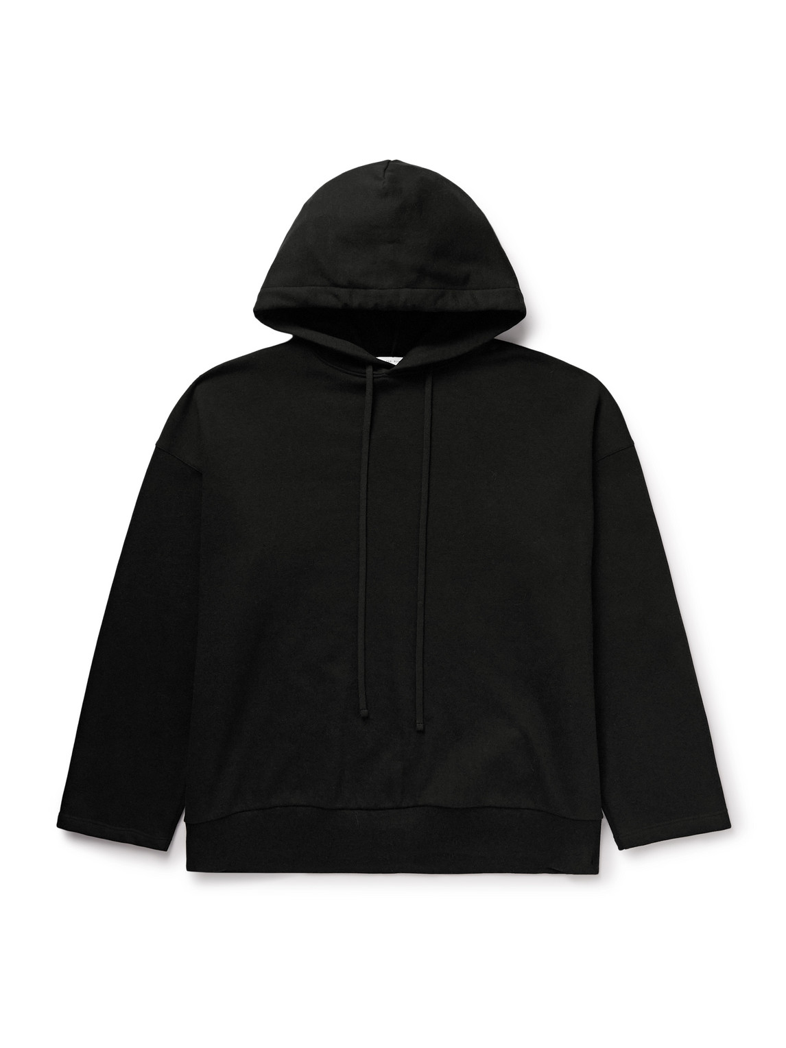 The Row Stanley Cotton And Cashmere-blend Jersey Hoodie In Black