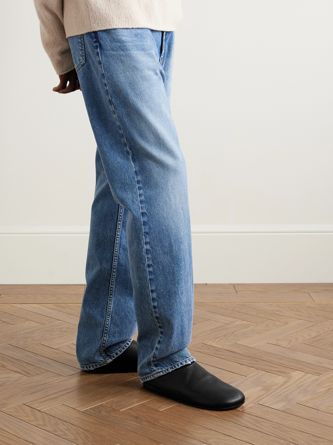 The Row Hudson Full-grain Leather Clogs In Black