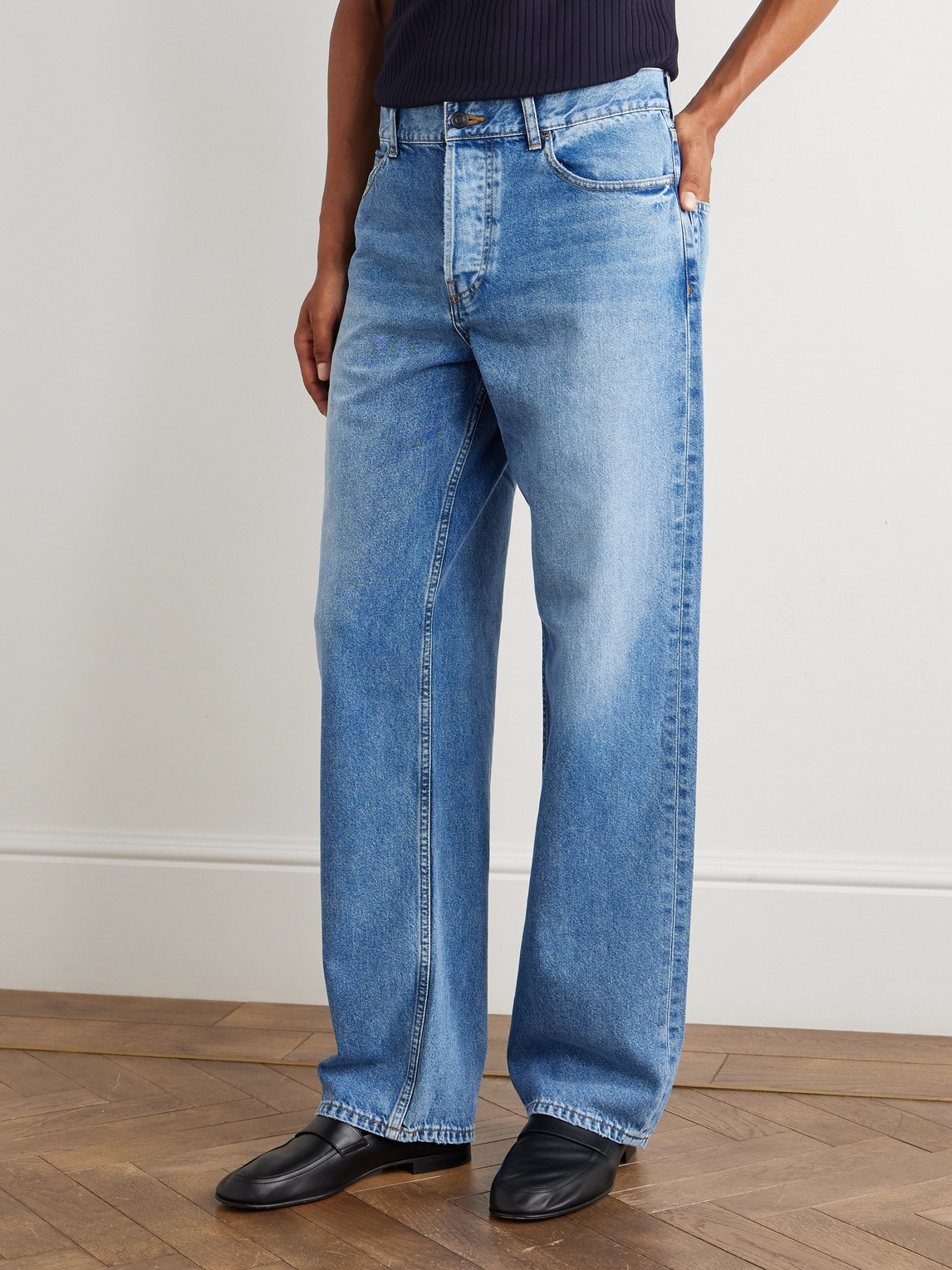 The Row Ross Straight-leg Jeans In Blue