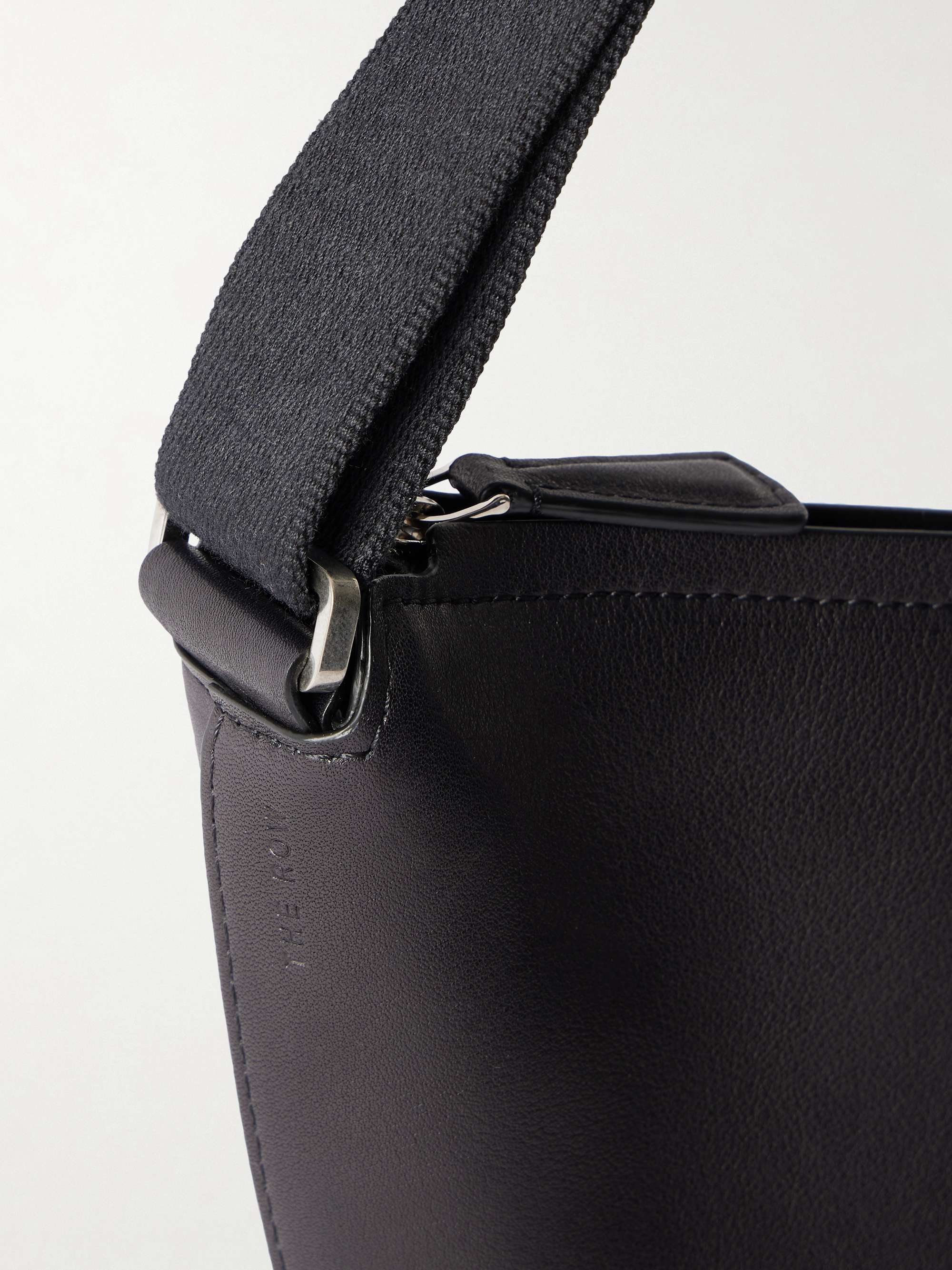THE ROW Crescent Leather Messenger Bag for Men | MR PORTER