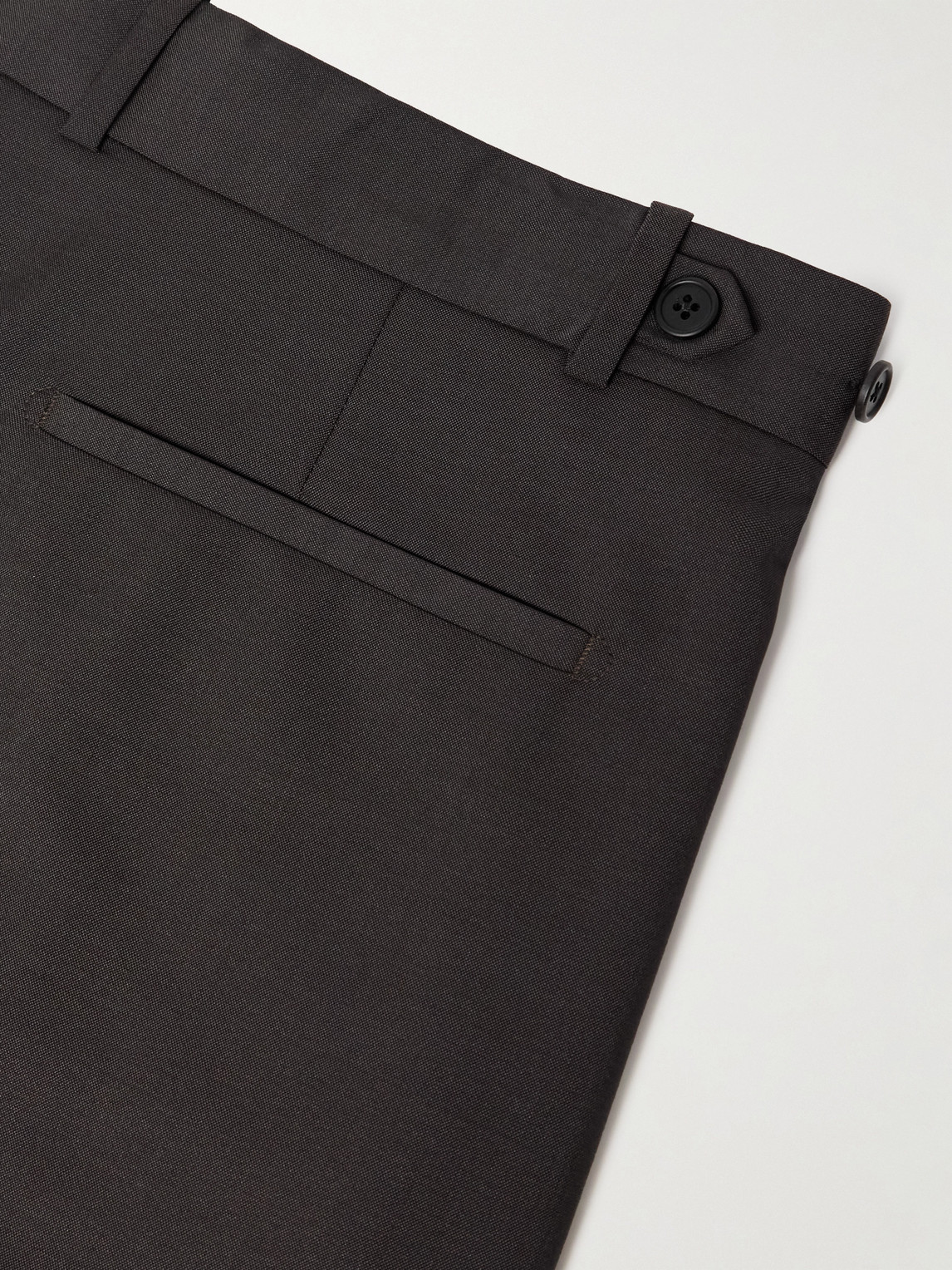 The Row Mista Straight-leg Virgin Wool And Mohair-blend Trousers In Brown