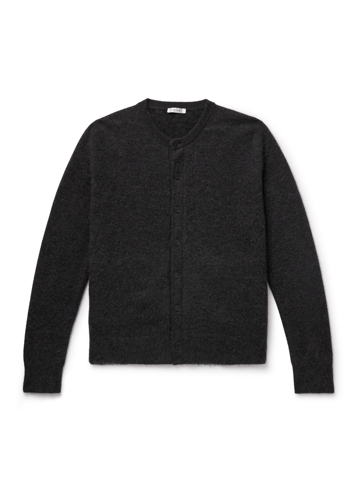 The Row Danube Brushed Cashmere And Silk-blend Cardigan In Gray