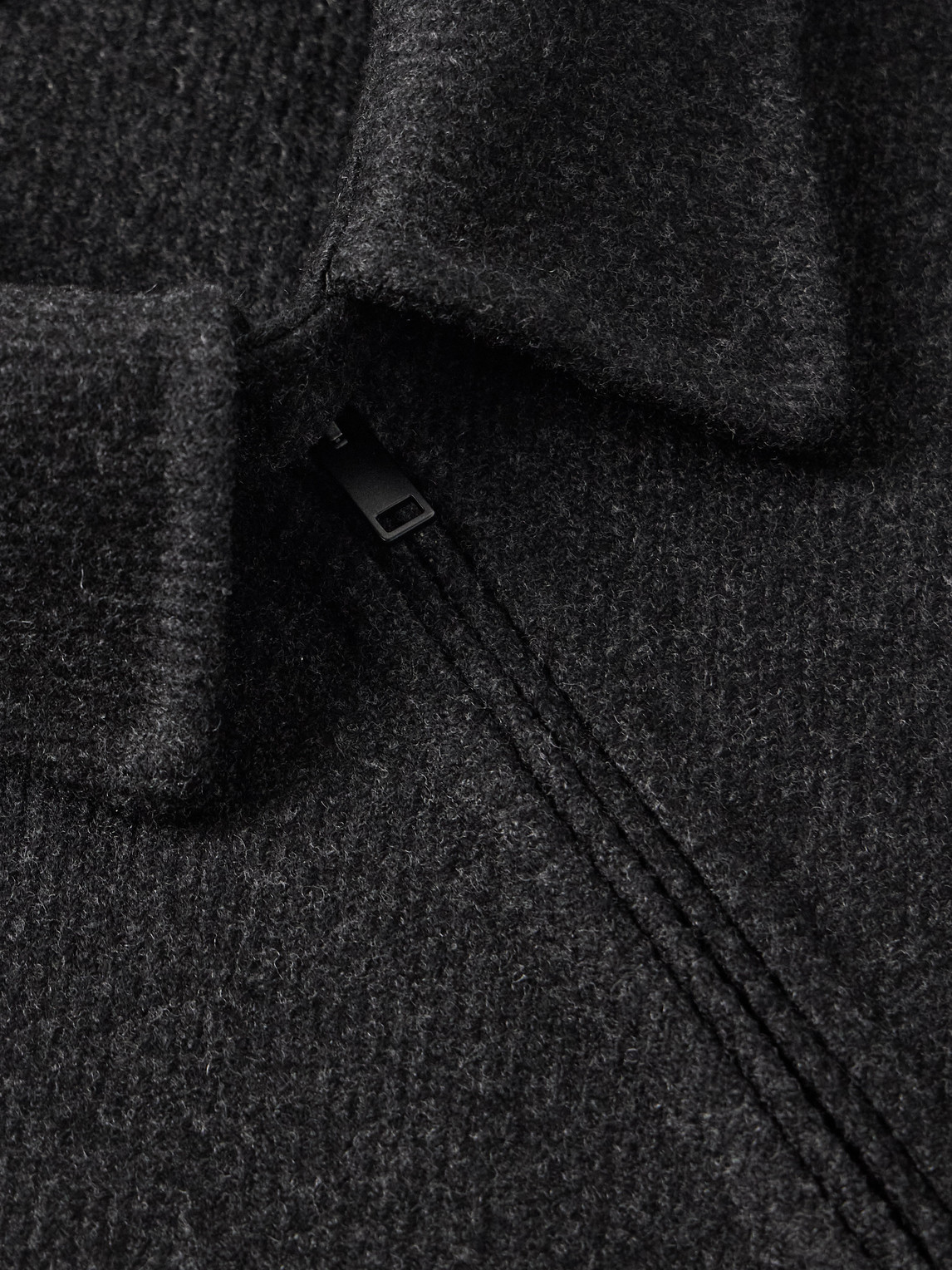 The Row Dantes Brushed Virgin Wool And Cashmere-blend Twill Jacket In Black