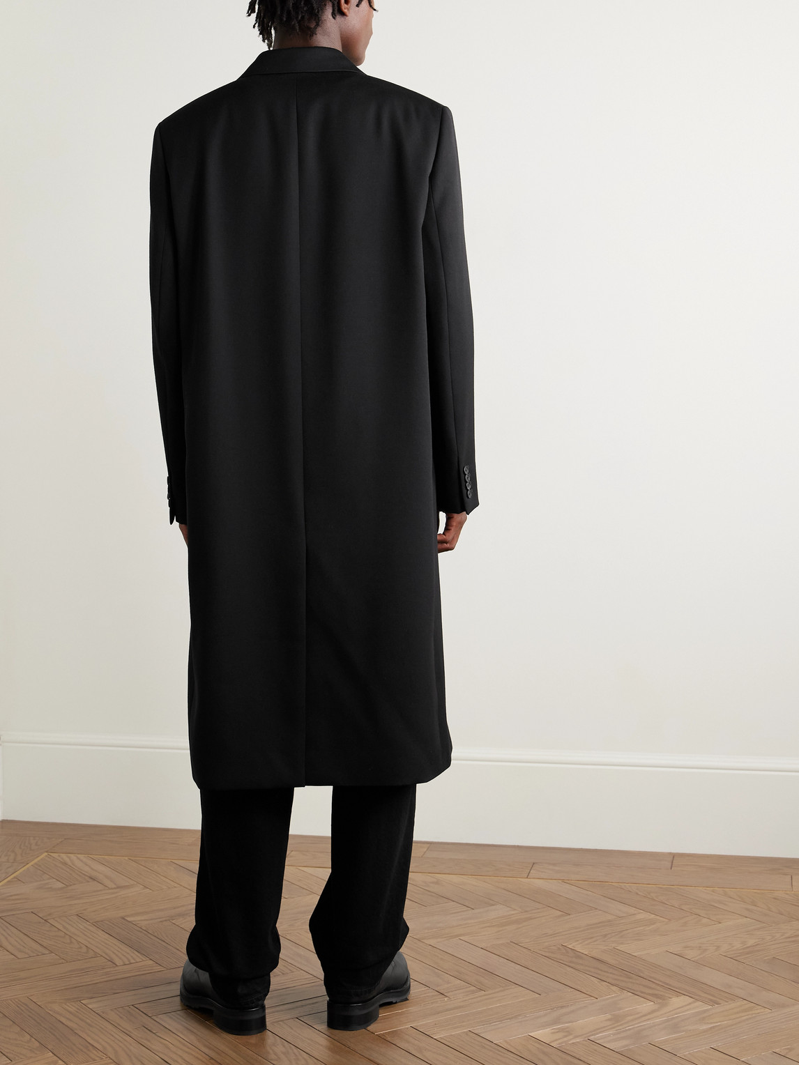 The Row Compa Virgin Wool-gabardine Coat In Black