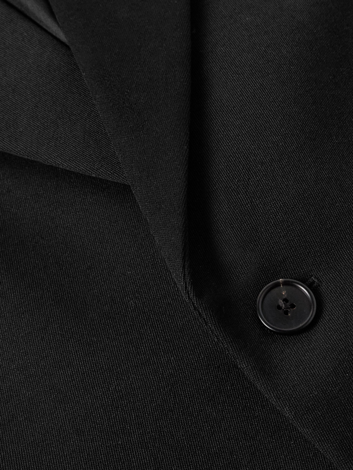 The Row Compa Virgin Wool-gabardine Coat In Black