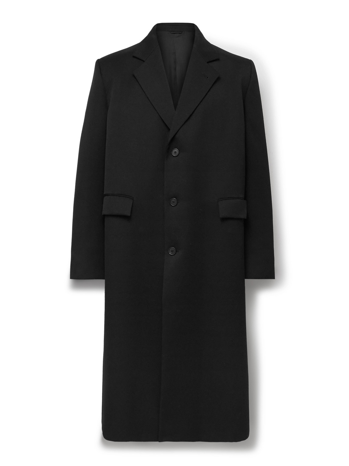 The Row Compa Virgin Wool-gabardine Coat In Black