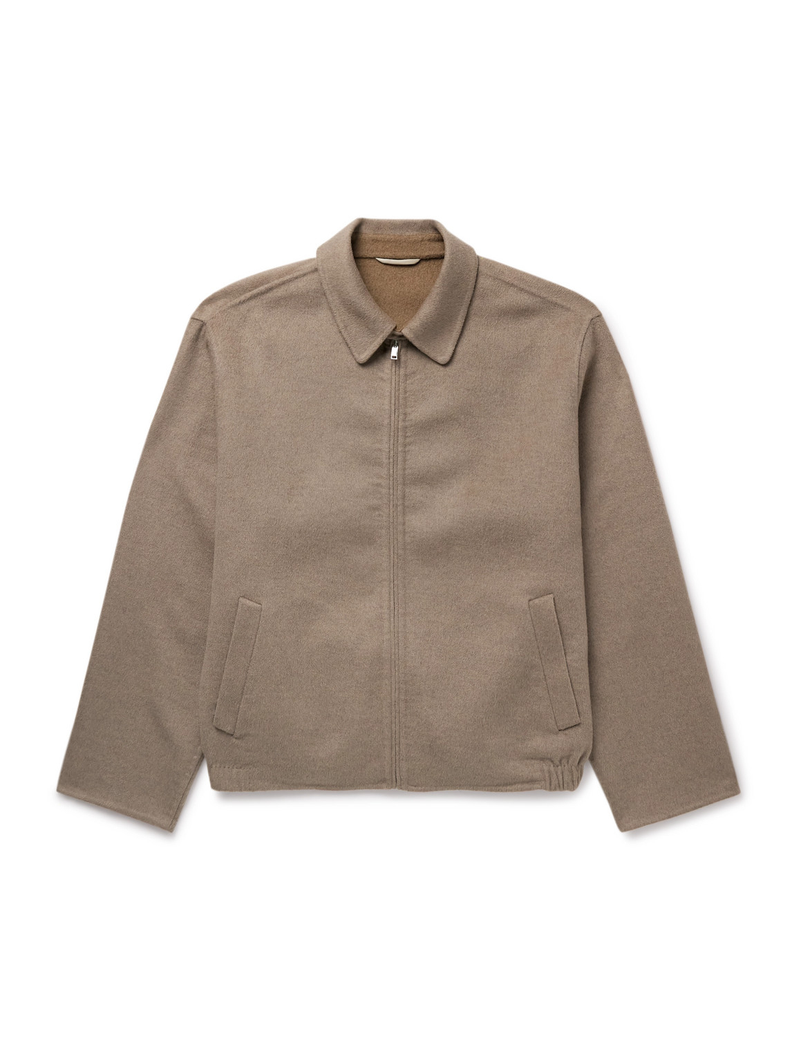 The Row Dantes Brushed-cashmere Twill Jacket In Brown
