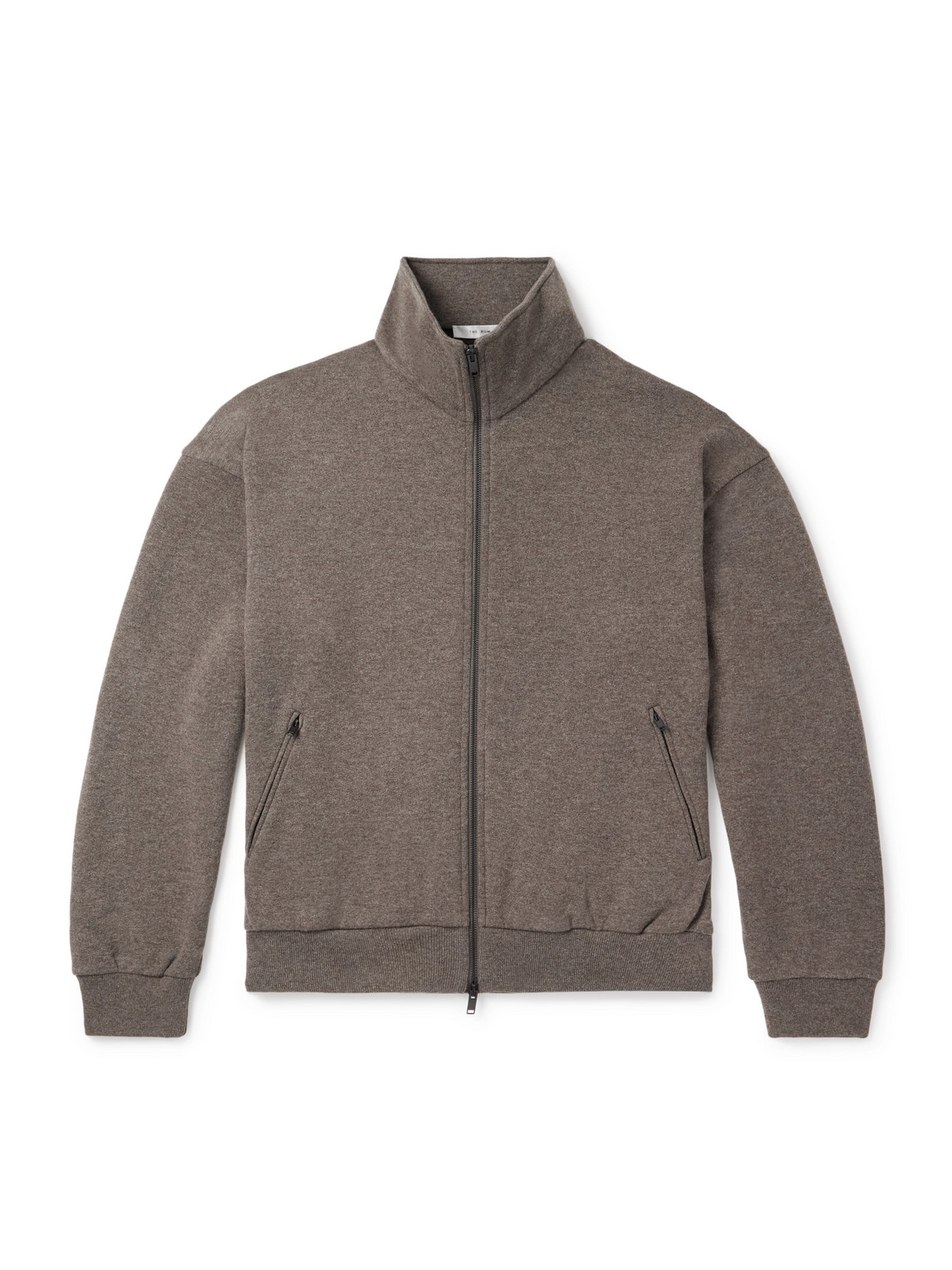 The Row Dazen Oversized Cashmere And Cotton-blend Zip-up Cardigan In Gray