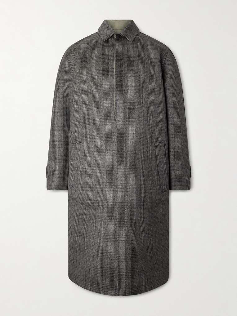 The Row — Palo Prince of Wales Checked Virgin Wool and Silk-Blend Coat