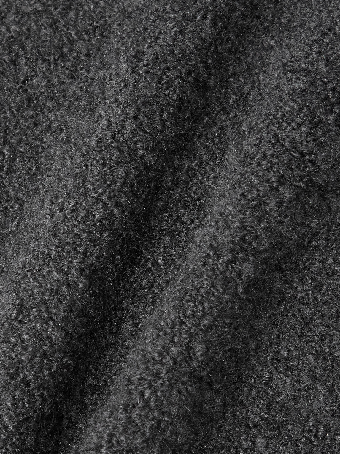 The Row Novak Cashmere, Alpaca And Silk-blend Bouclé Cardigan In Black