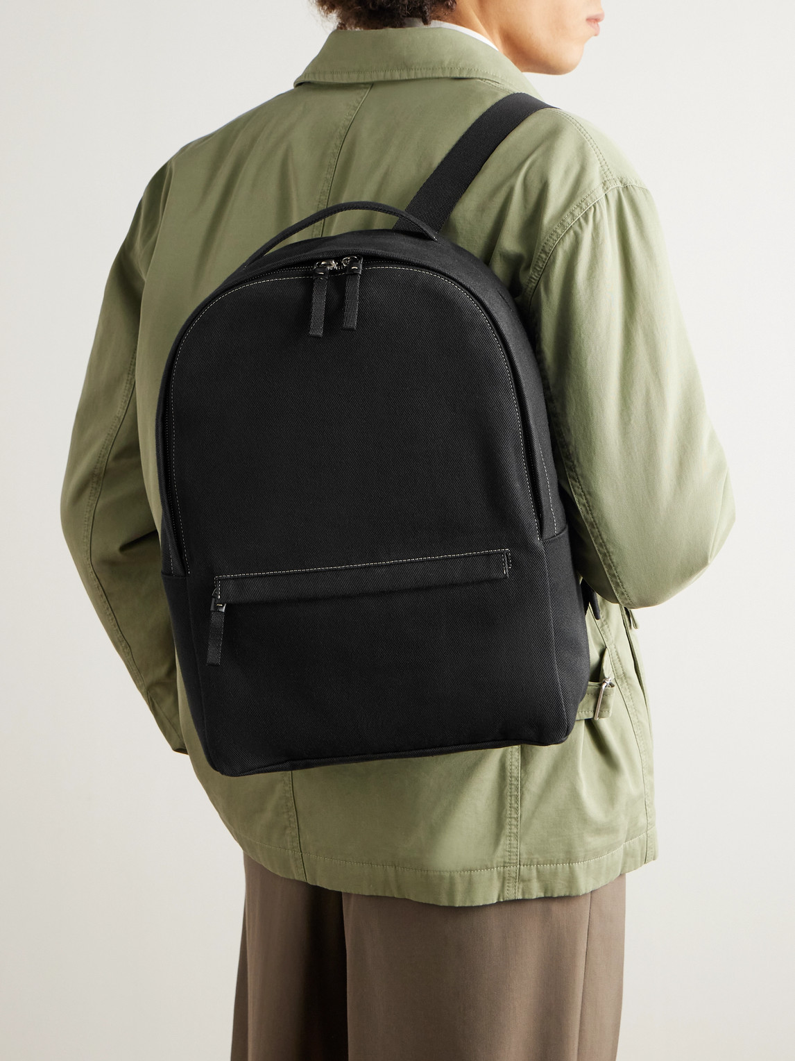 The Row Sisal Canvas Backpack In Black