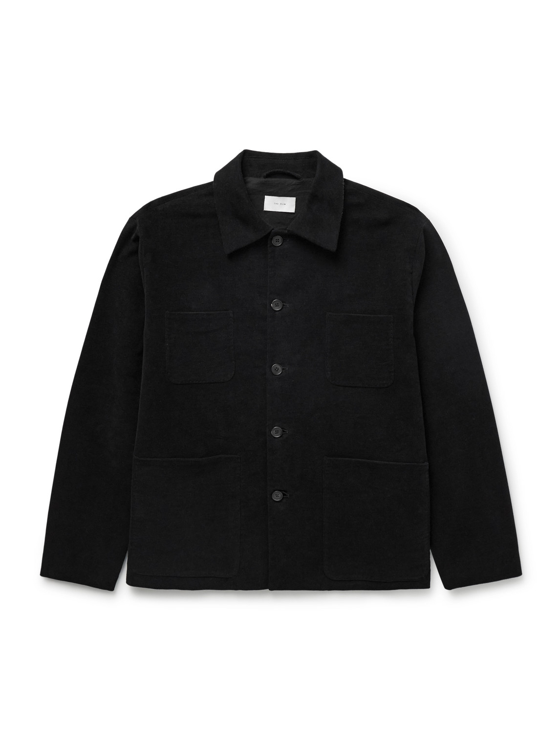The Row Kian Cotton-moleskin Jacket In Black