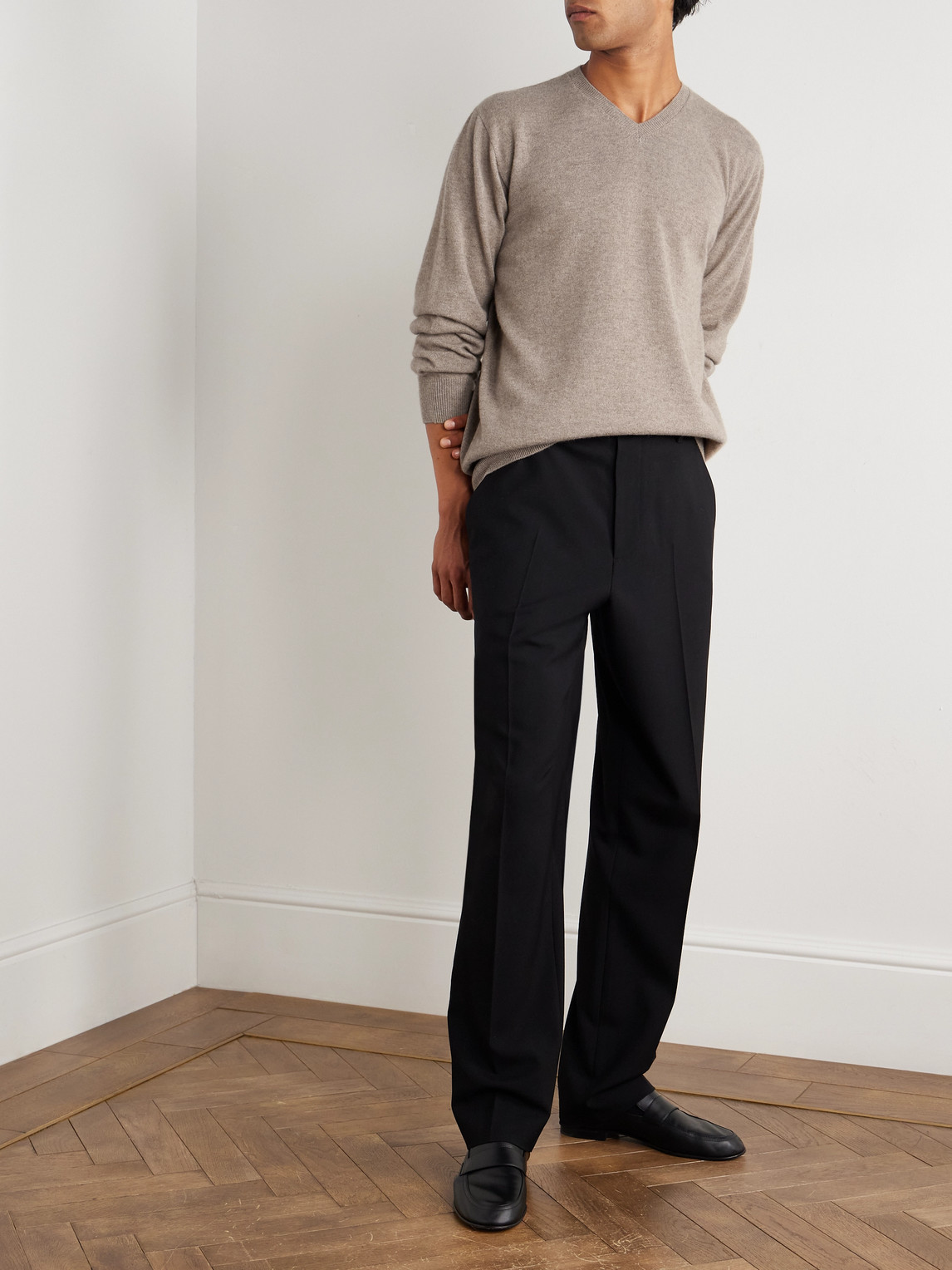 The Row Rod Cashmere Sweater In Brown