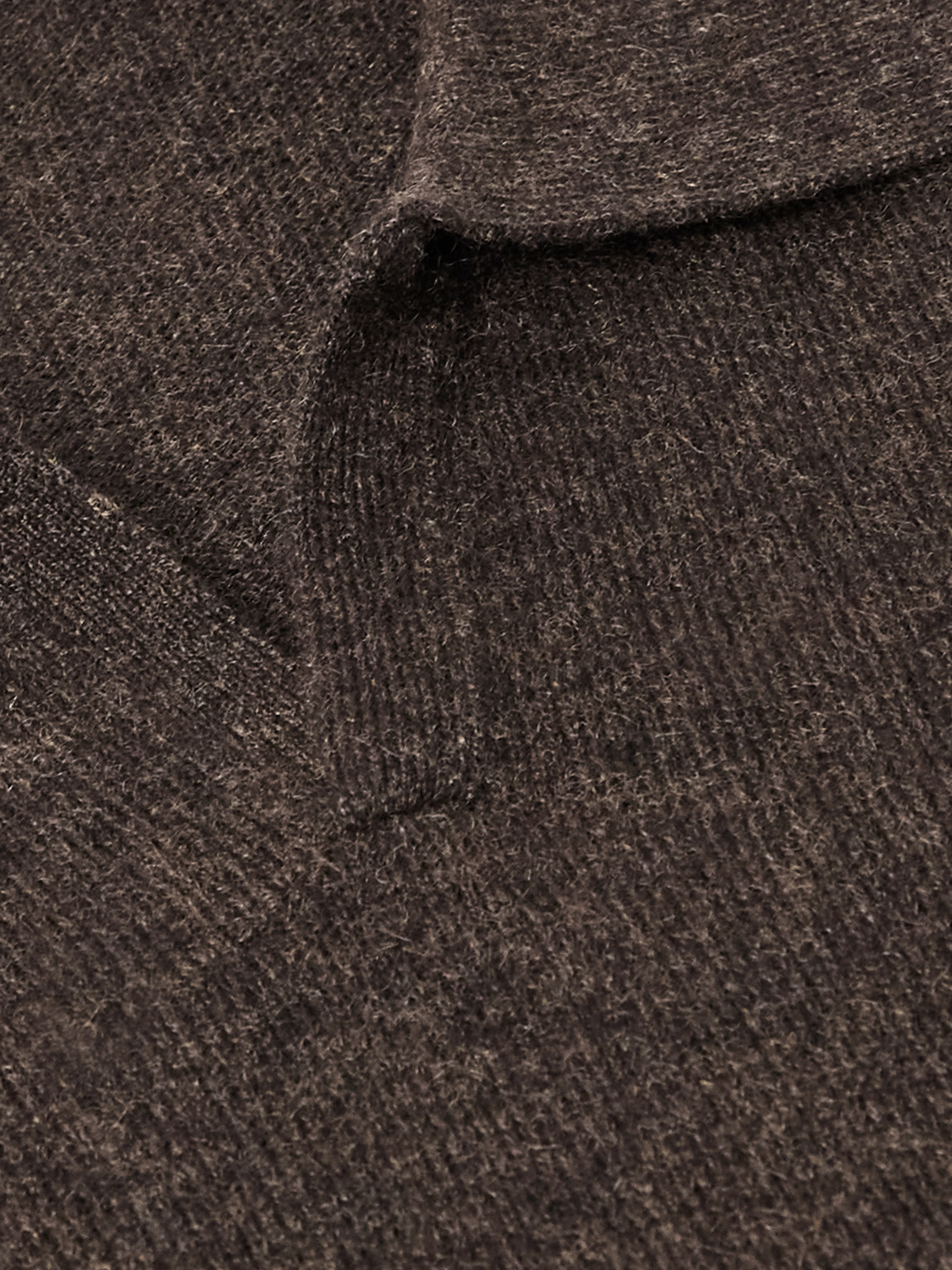 The Row Franz Cashmere Polo Shirt In Brown