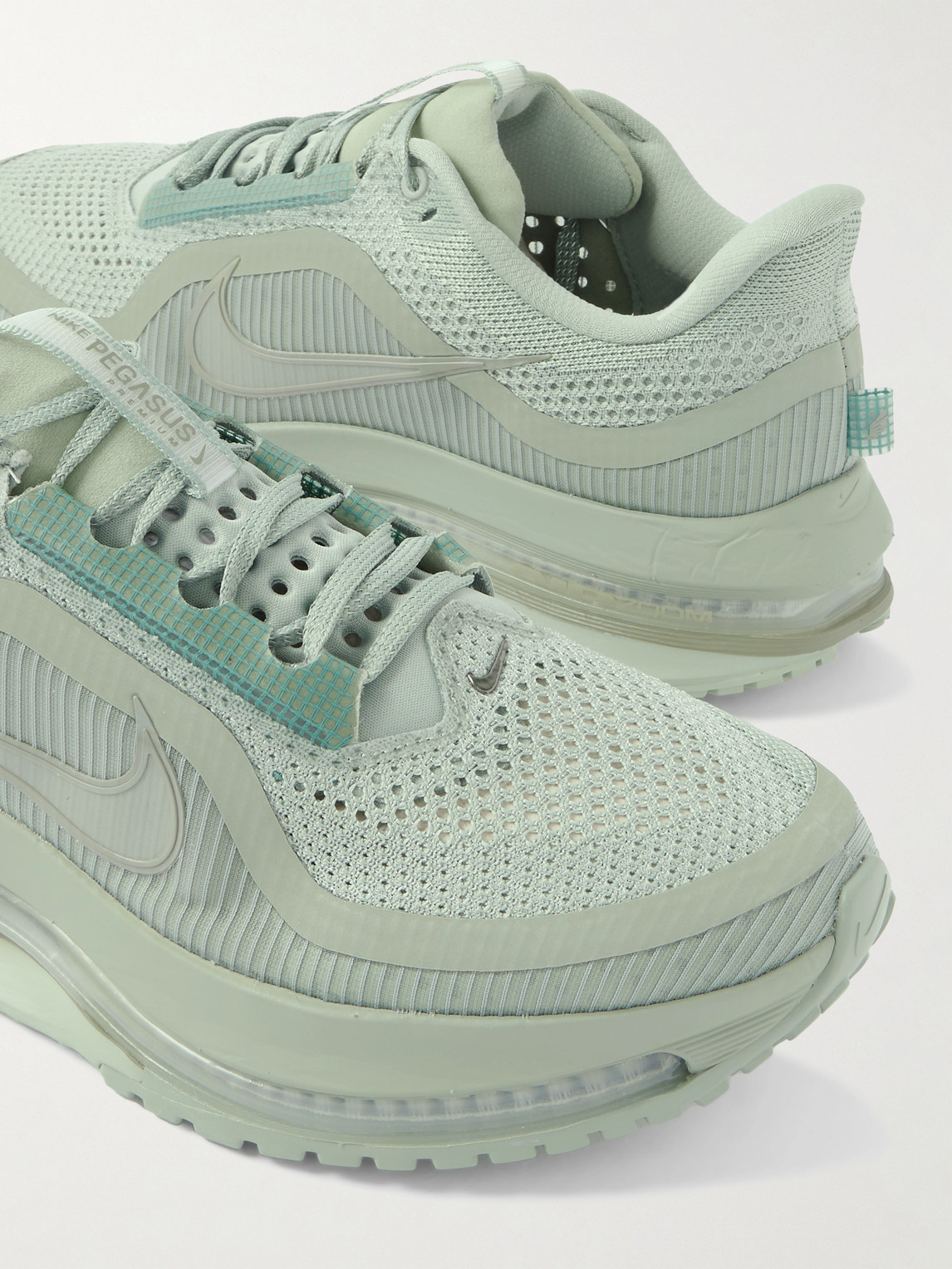 Nike Pegasus Premium Rubber-trimmed Mesh Running Sneakers In Green
