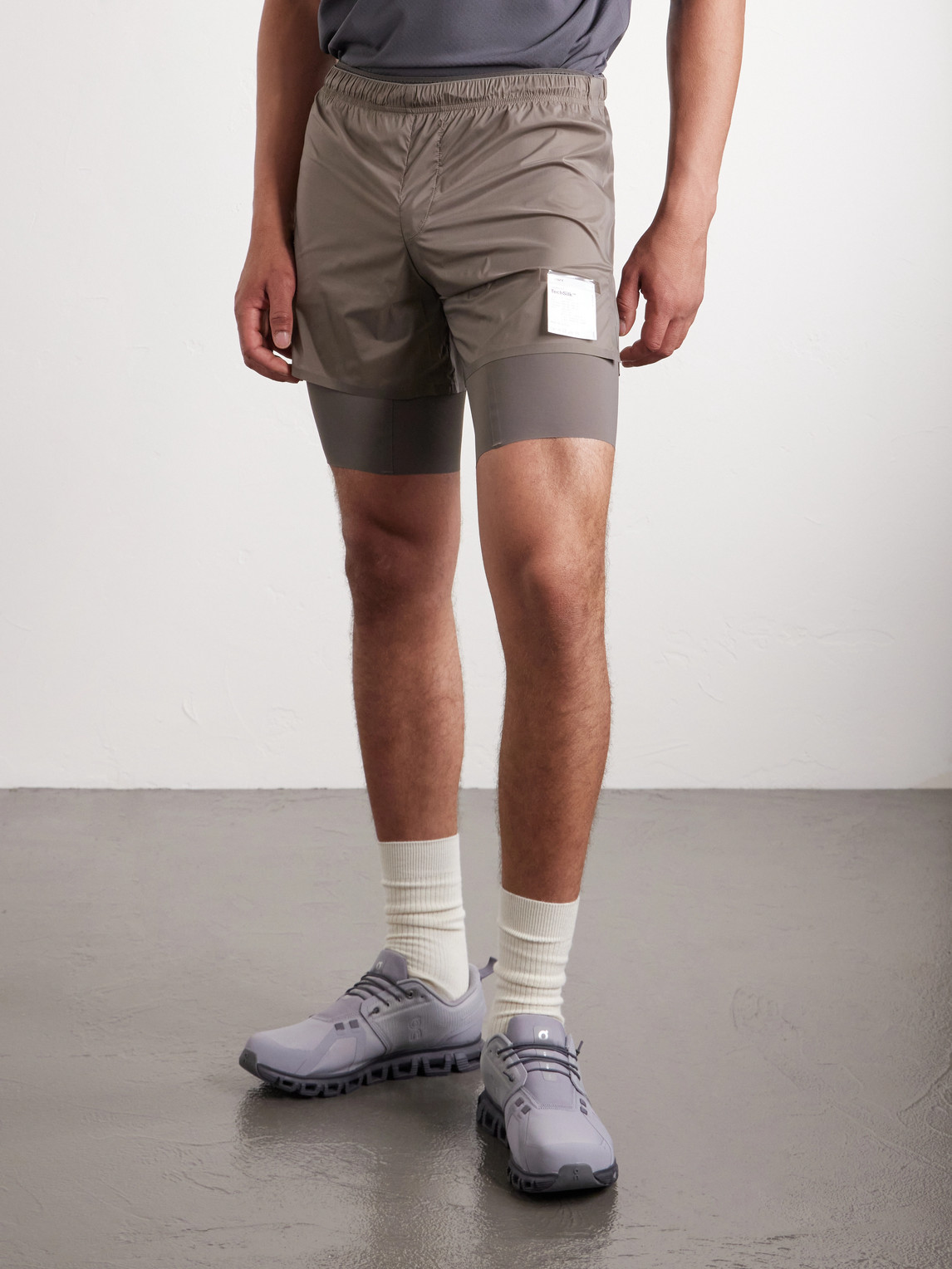  Satisfy - 8" Straight-leg Layered Techsilk And Justice&trade; Coldblack&reg; Shorts - Men - Brown - Xs 