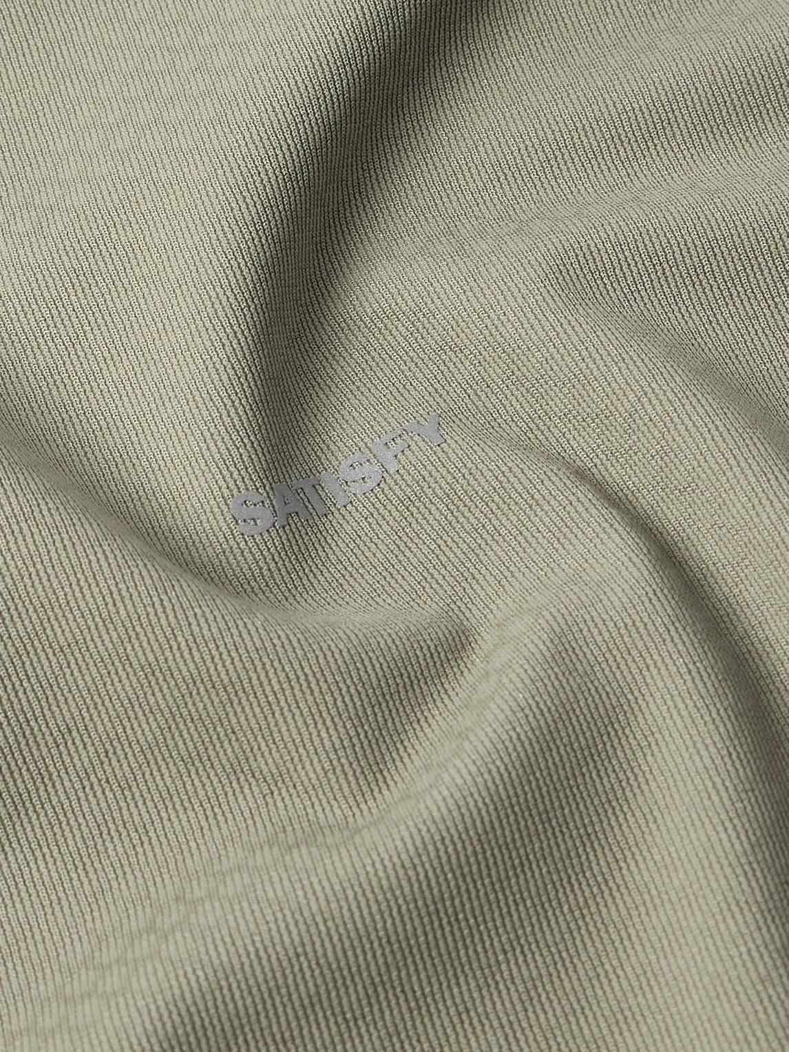 Satisfy Logo-appliquéd Ghostfleece™ Octa® Running Top In Green