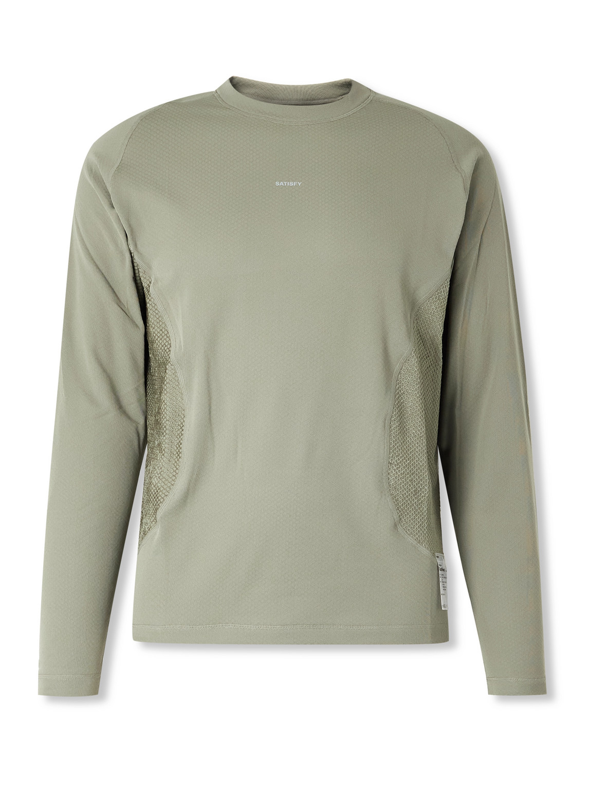 Satisfy Logo-appliquéd Ghostfleece™ Octa® Running Top In Green