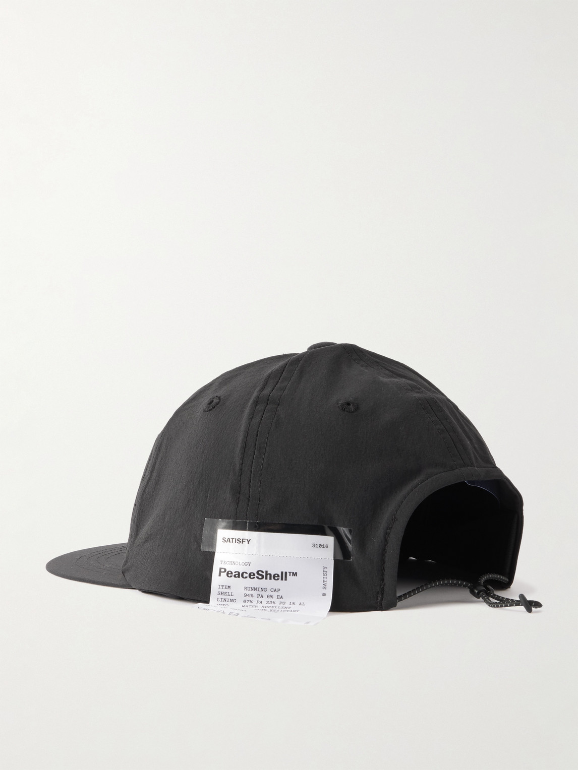  Satisfy - Logo-embroidered Peaceshell™ Running Cap - Men - Black 