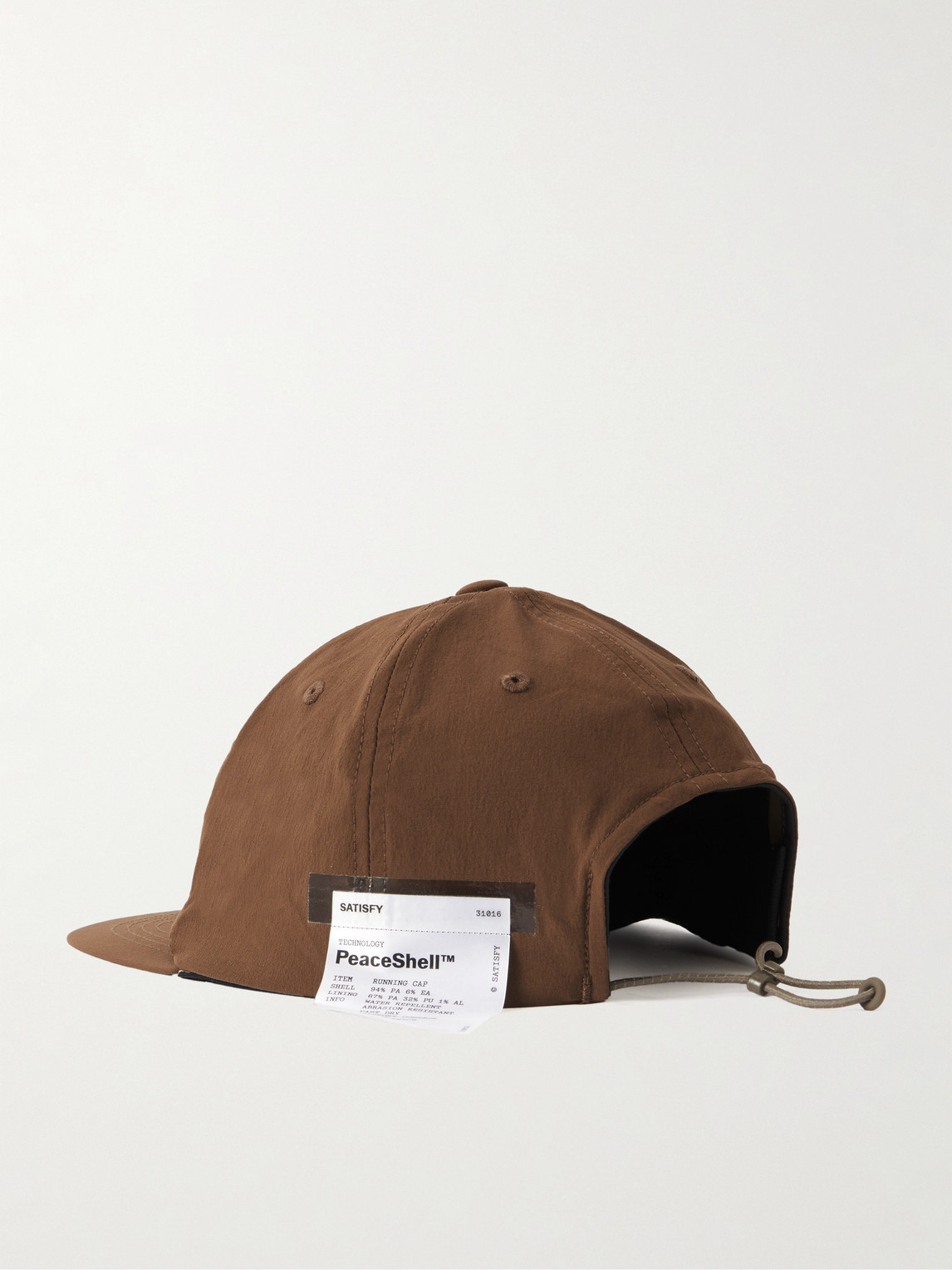  Satisfy - Logo-embroidered Peaceshell™ Running Cap - Men - Brown 