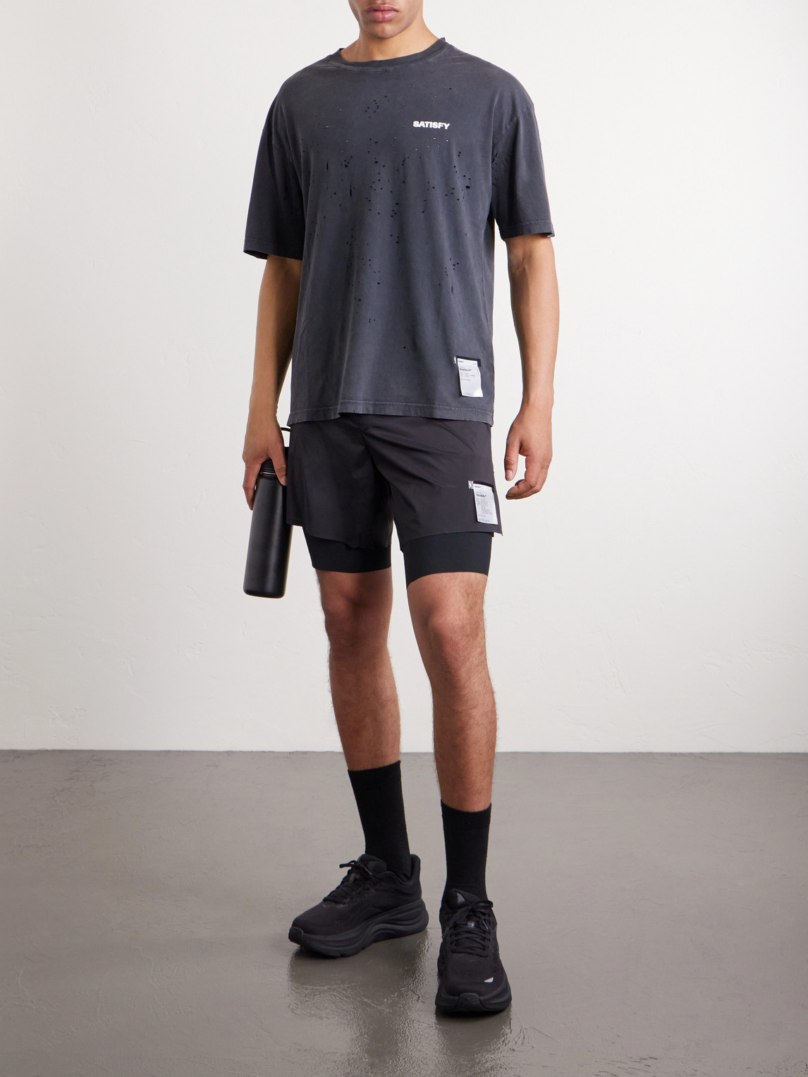 Slim-Fit Layered 8" Techsilk and Justice™ coldblack® Shorts — 2